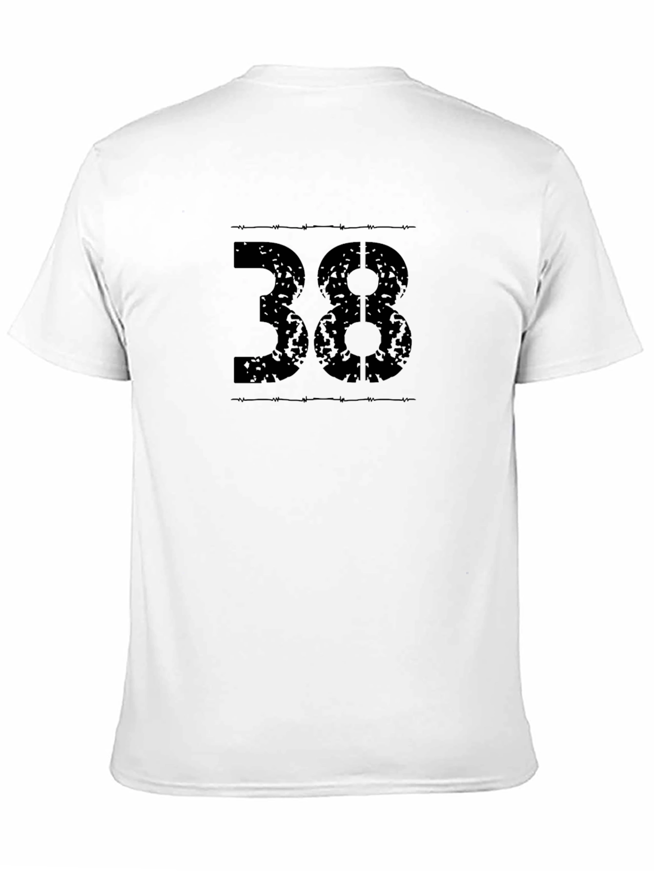 Black T-Shirt - Number 38 Graphic Tee