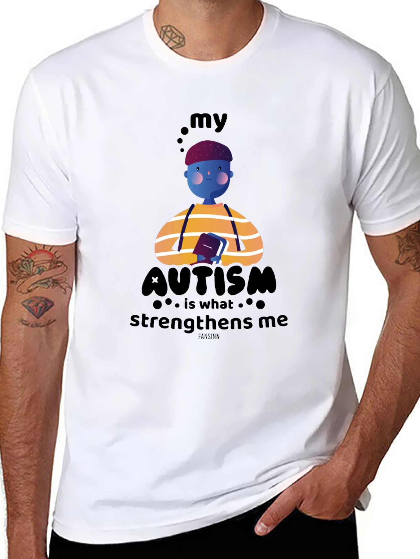 Autism Awareness T-Shirt - My Autism Strengthens Me Design