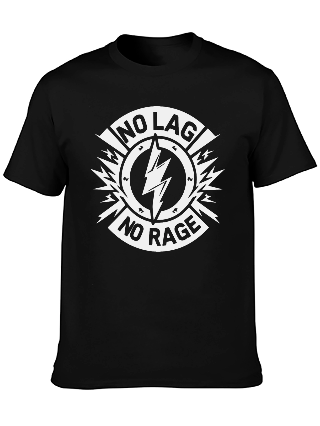 No Lag No Rage Graphic Tee - Black