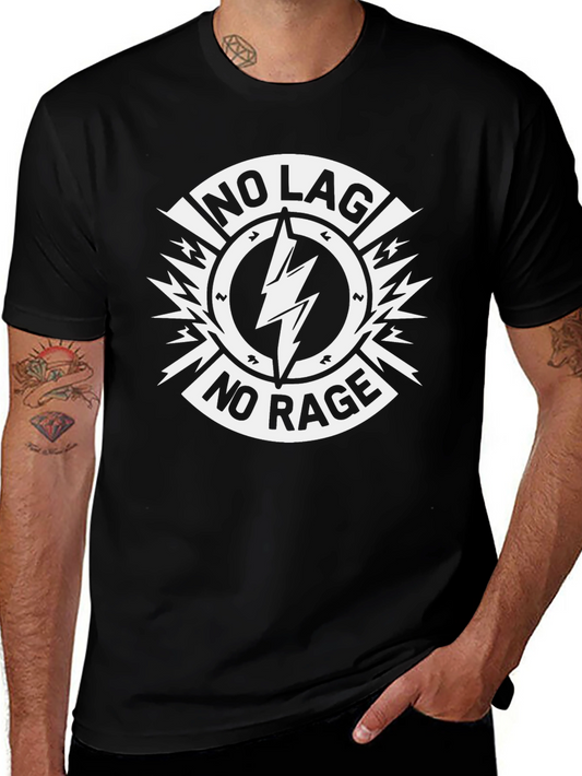 No Lag No Rage Graphic Tee - Black