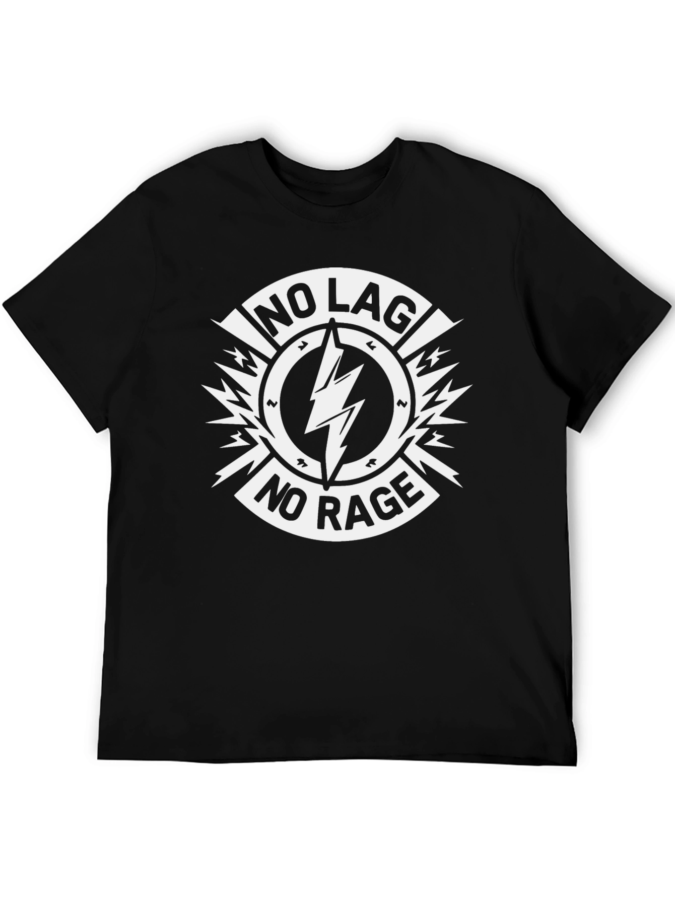 No Lag No Rage Graphic Tee - Black