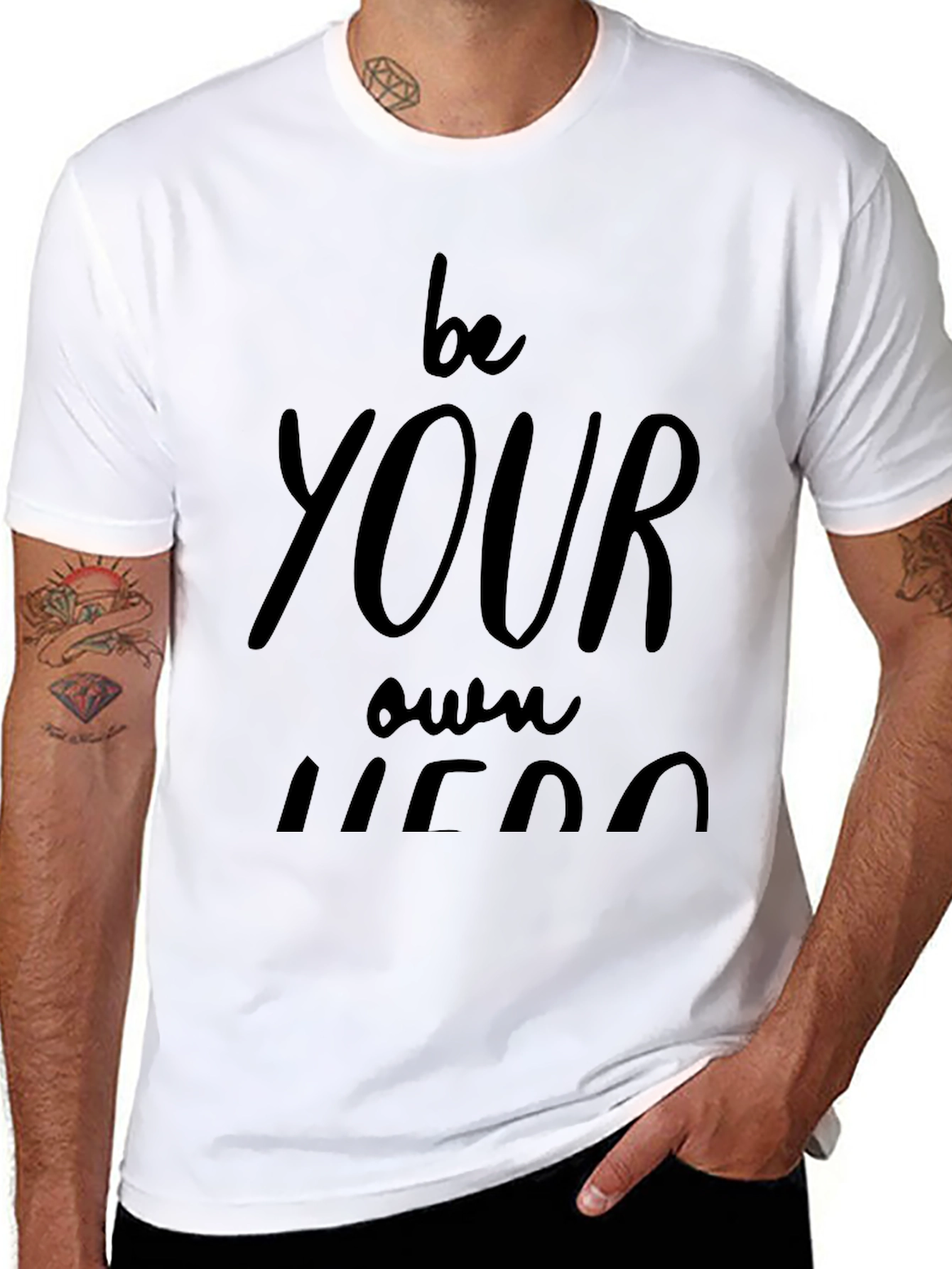 Be Your Own Hero Black Graphic Tee