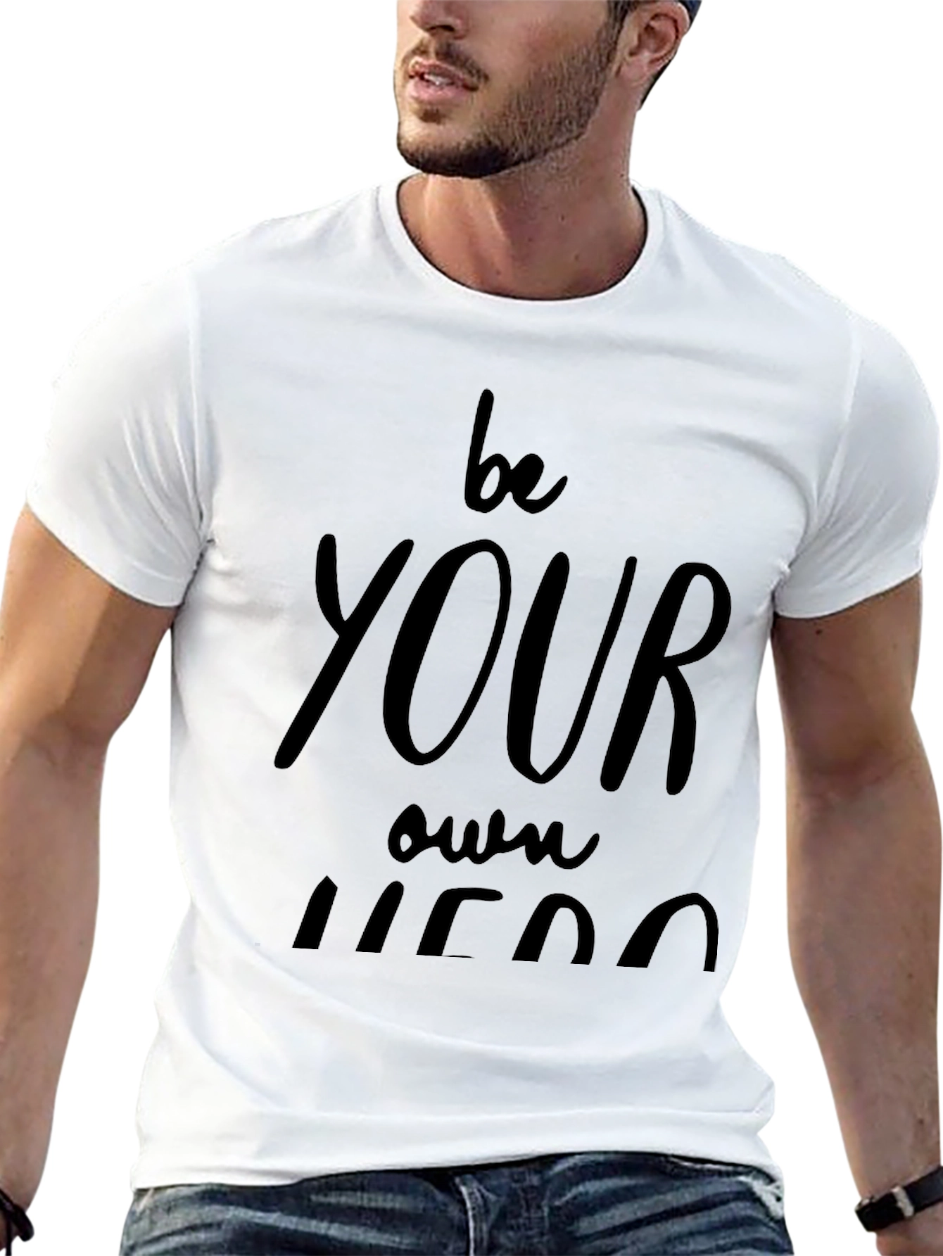Be Your Own Hero Black Graphic Tee