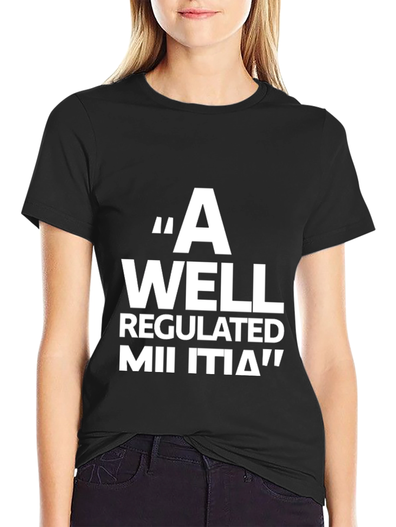A Well Regulated Militia Black T-Shirt