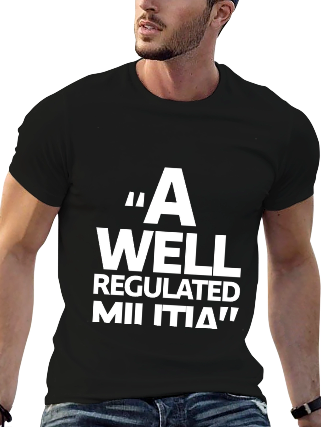 A Well Regulated Militia Black T-Shirt