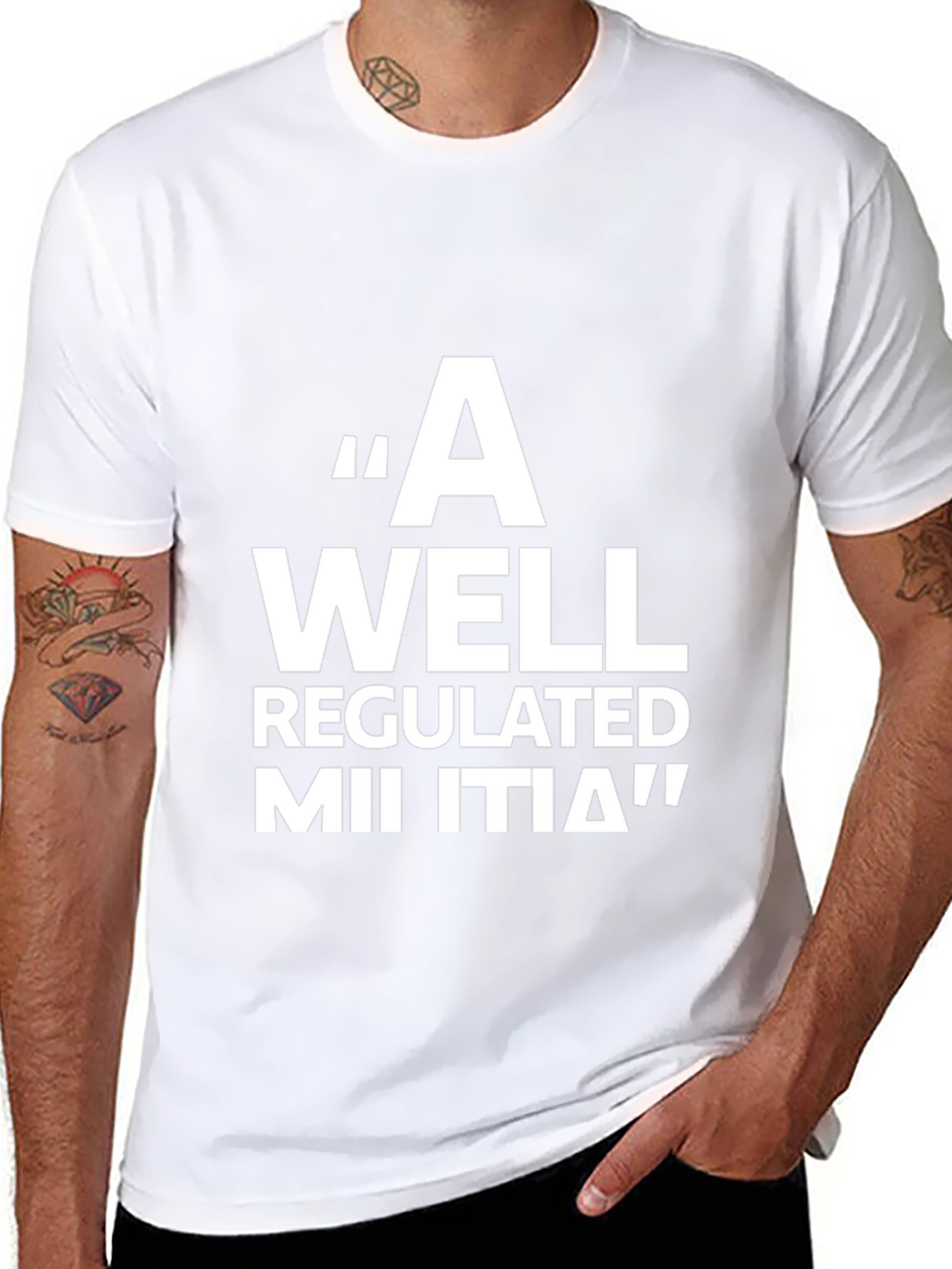 A Well Regulated Militia Black T-Shirt