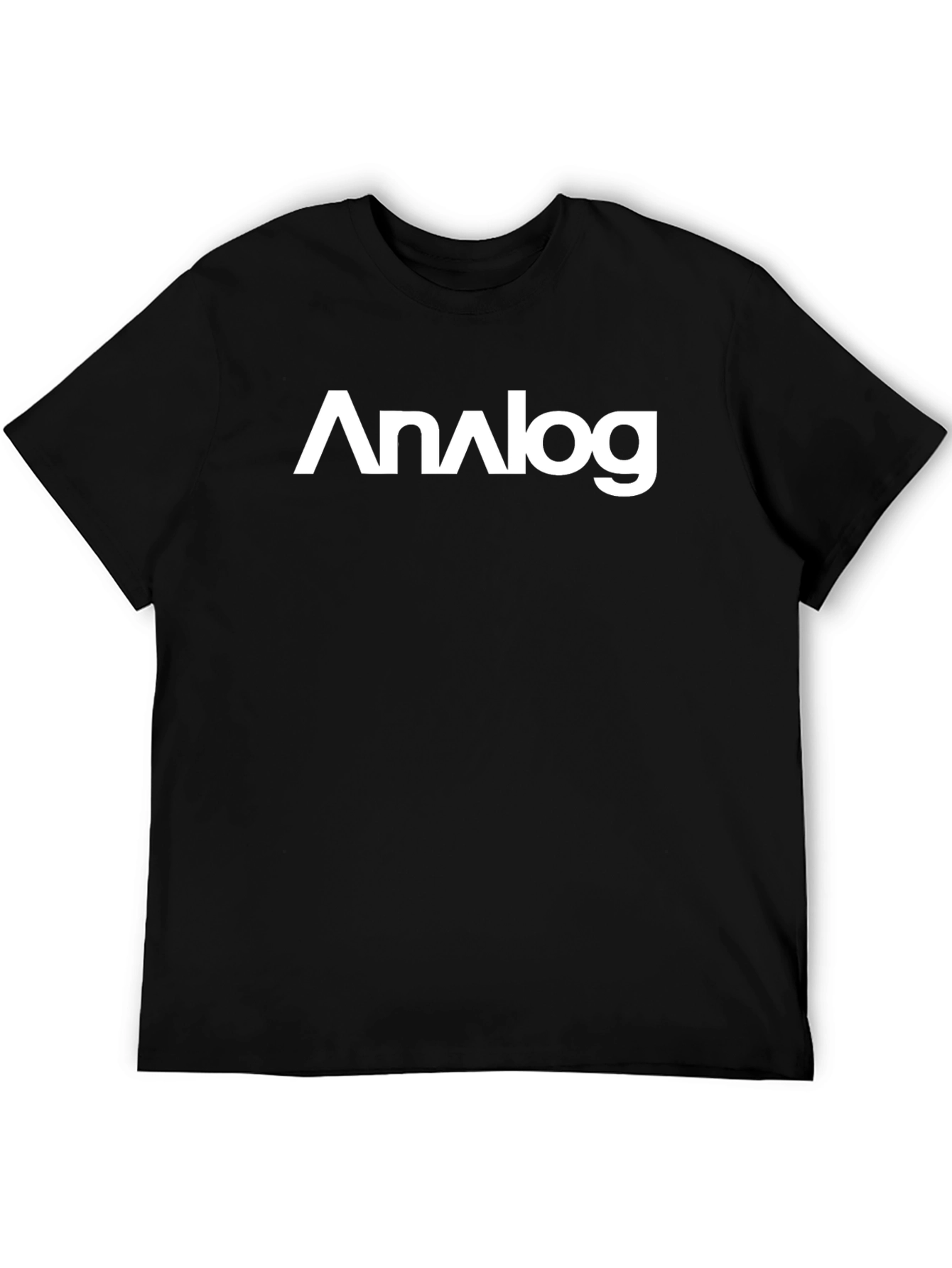 Analog Black Graphic T-Shirt for Men