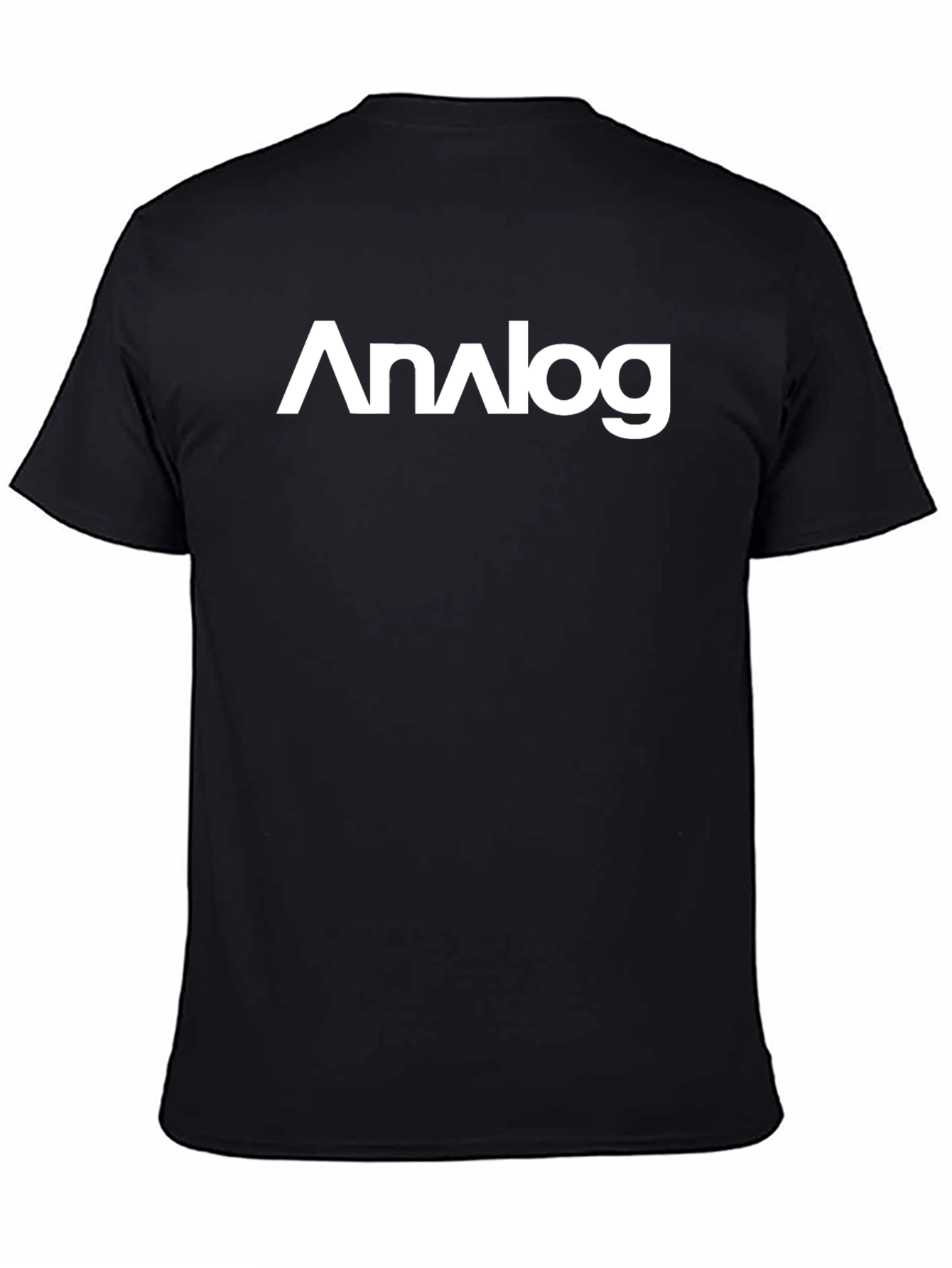 Analog Black Graphic T-Shirt for Men