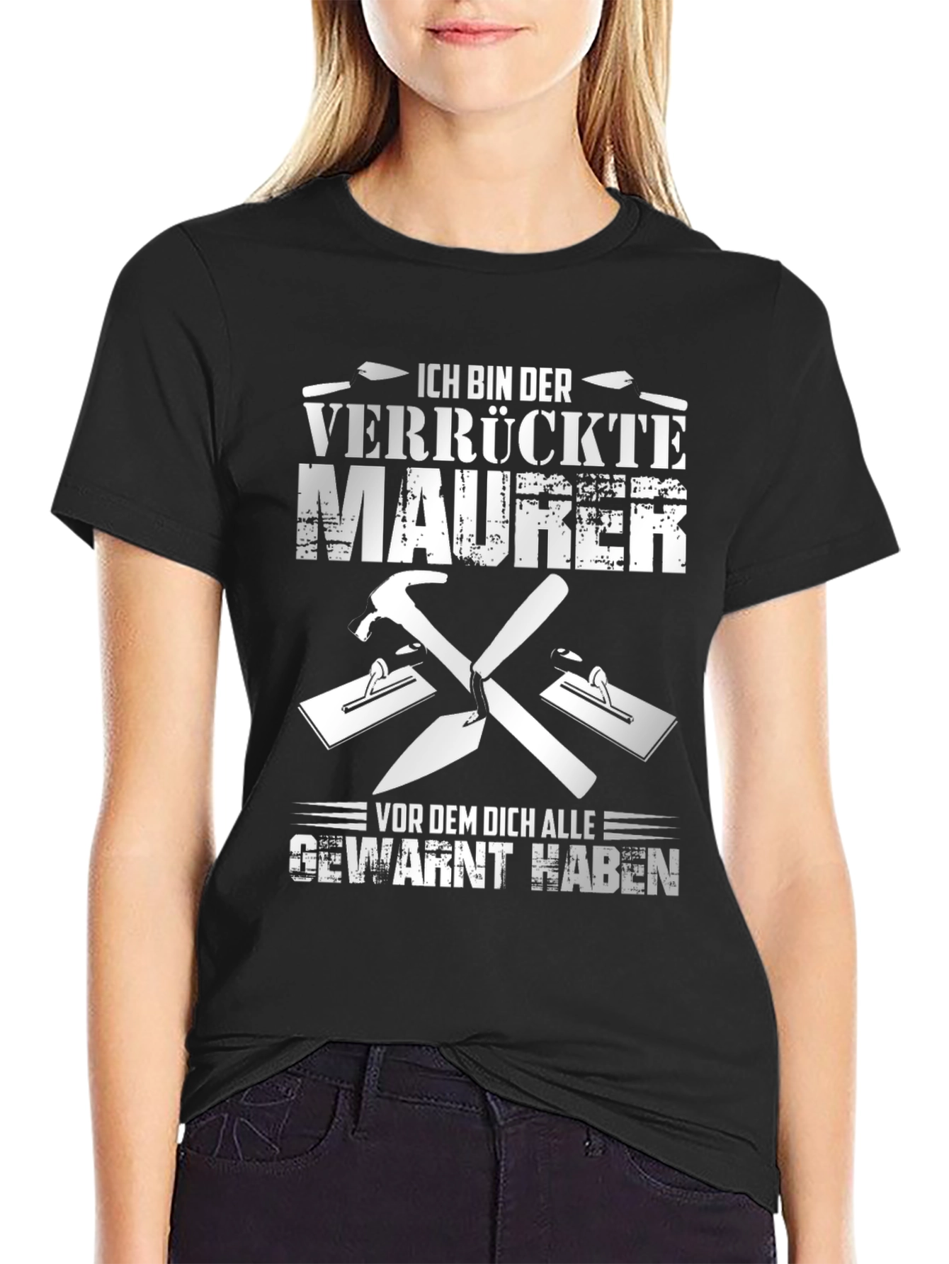 Crazy Bricklayer T-Shirt - Funny German Mason Tee