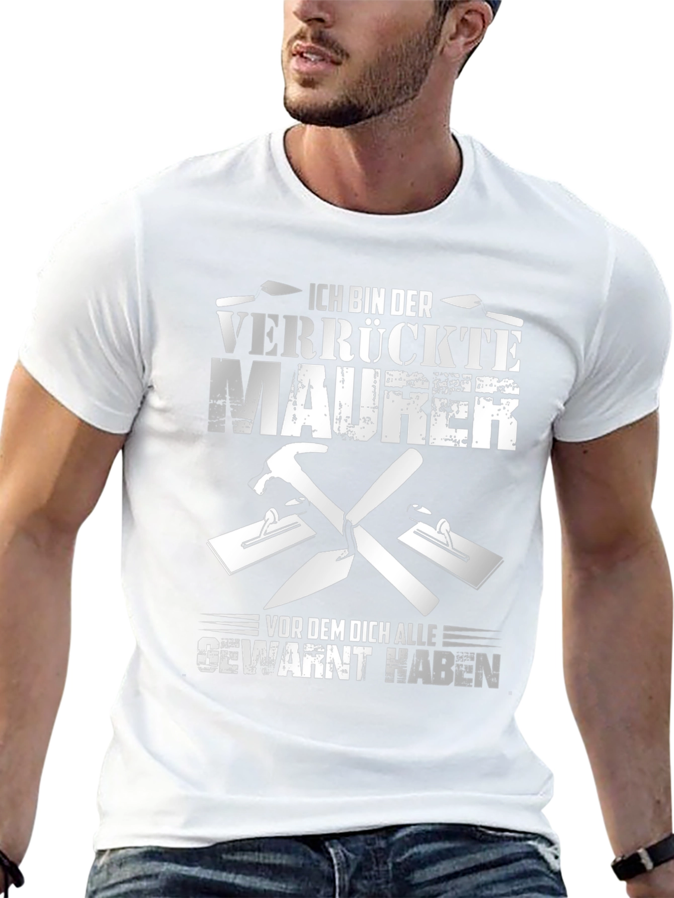 Crazy Bricklayer T-Shirt - Funny German Mason Tee