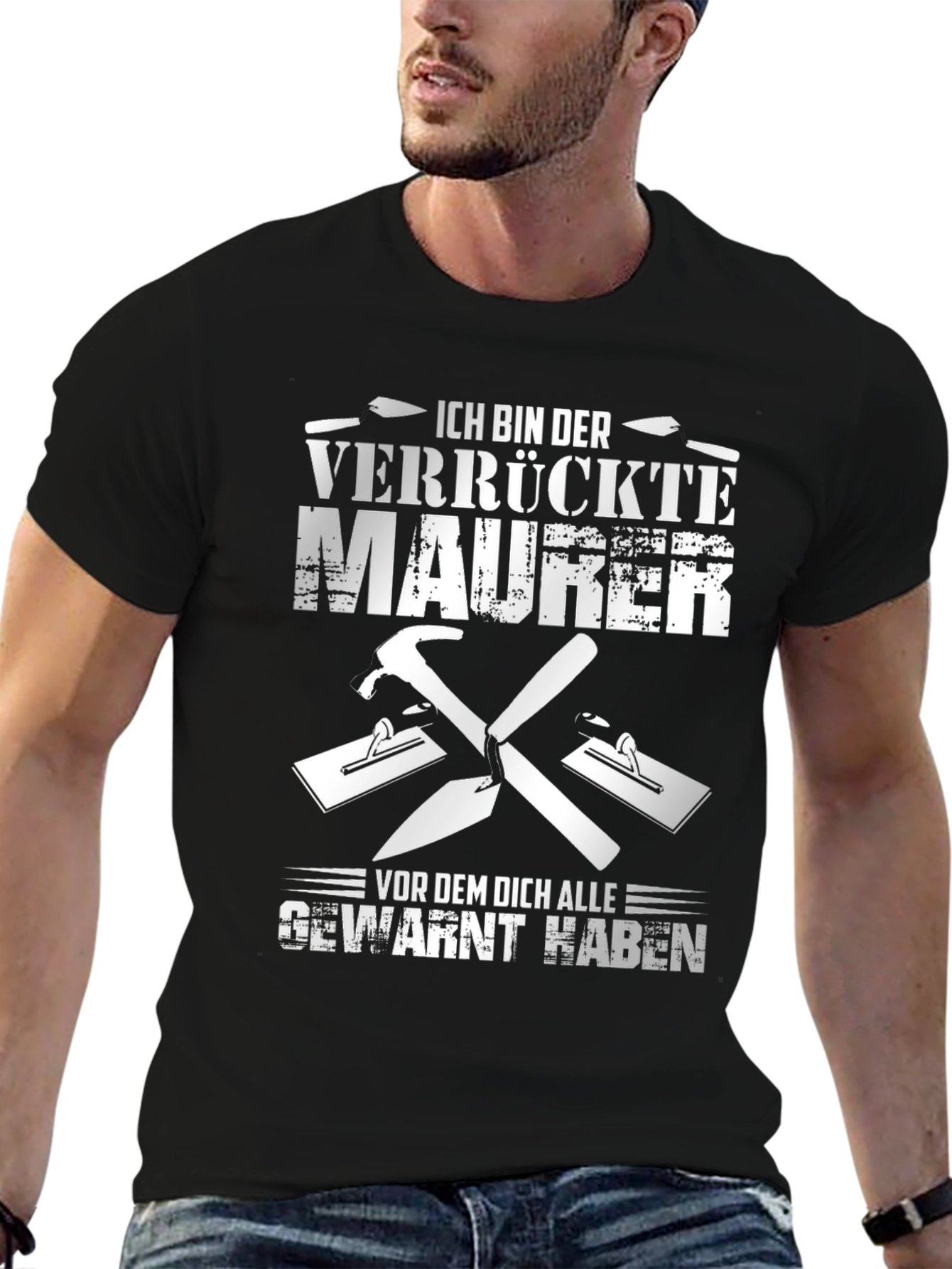 Crazy Bricklayer T-Shirt - Funny German Mason Tee