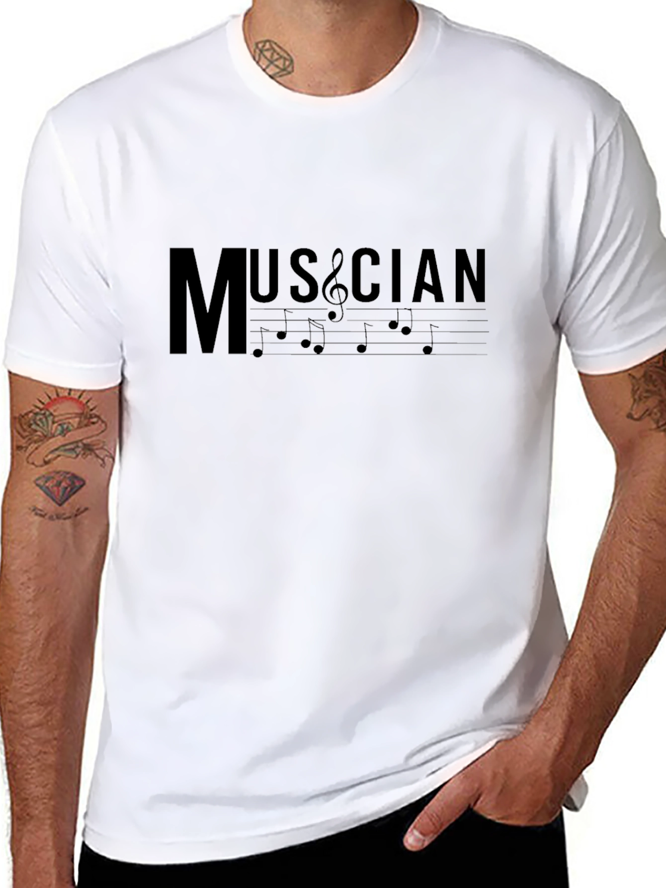 Musician T-Shirt - Music Notes Graphic Tee