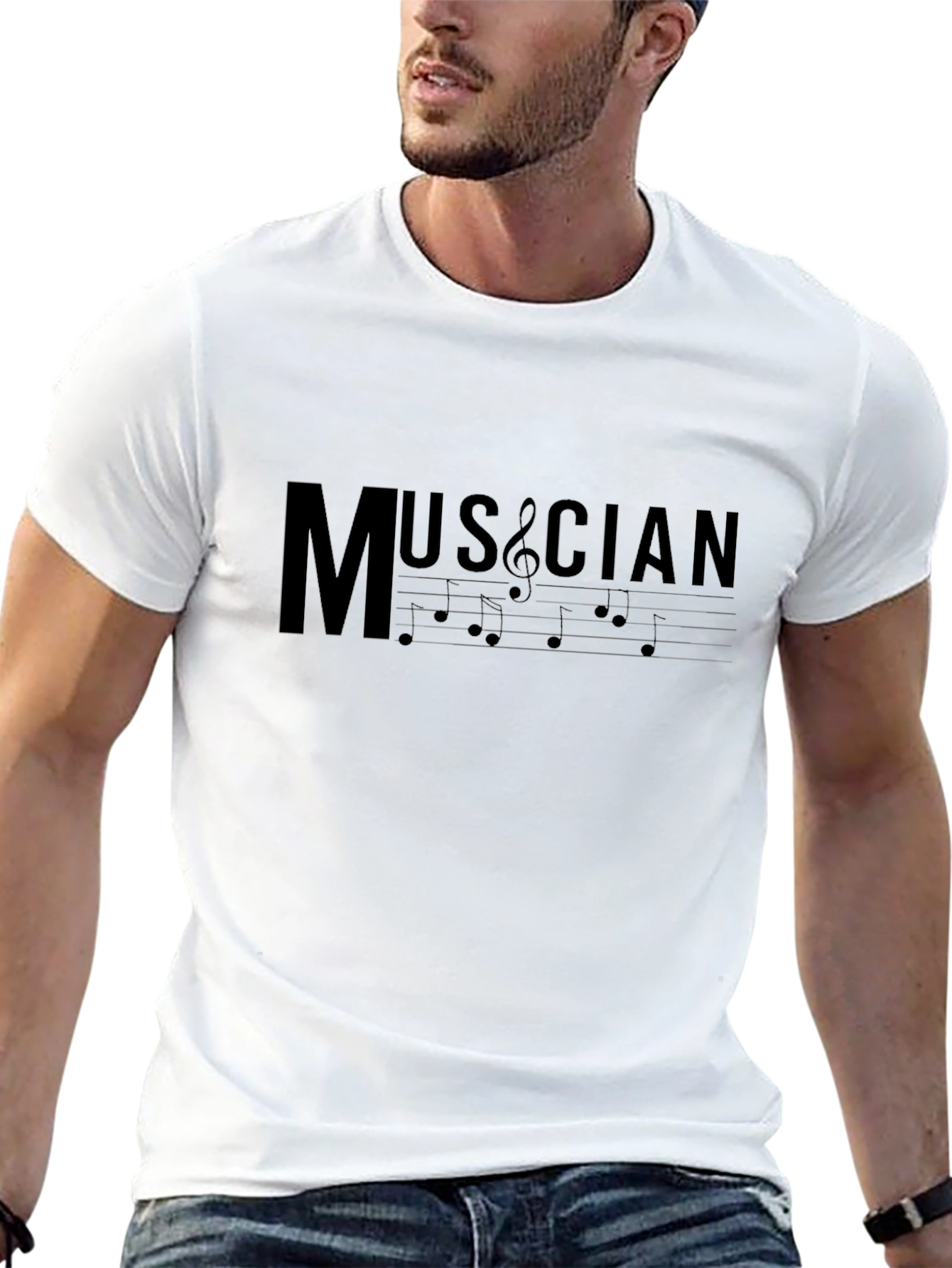 Musician T-Shirt - Music Notes Graphic Tee
