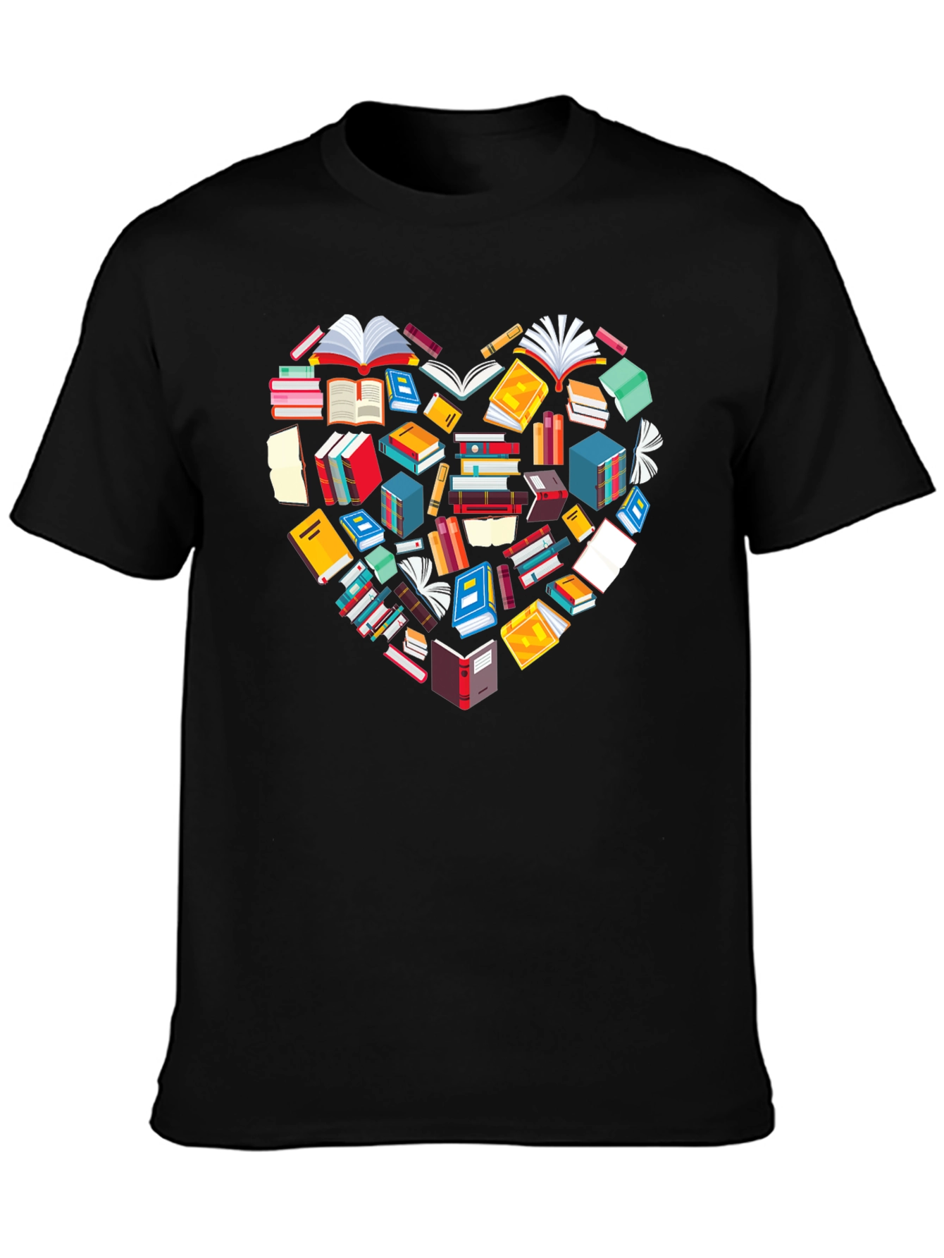Book Lover Heart Graphic T-Shirt