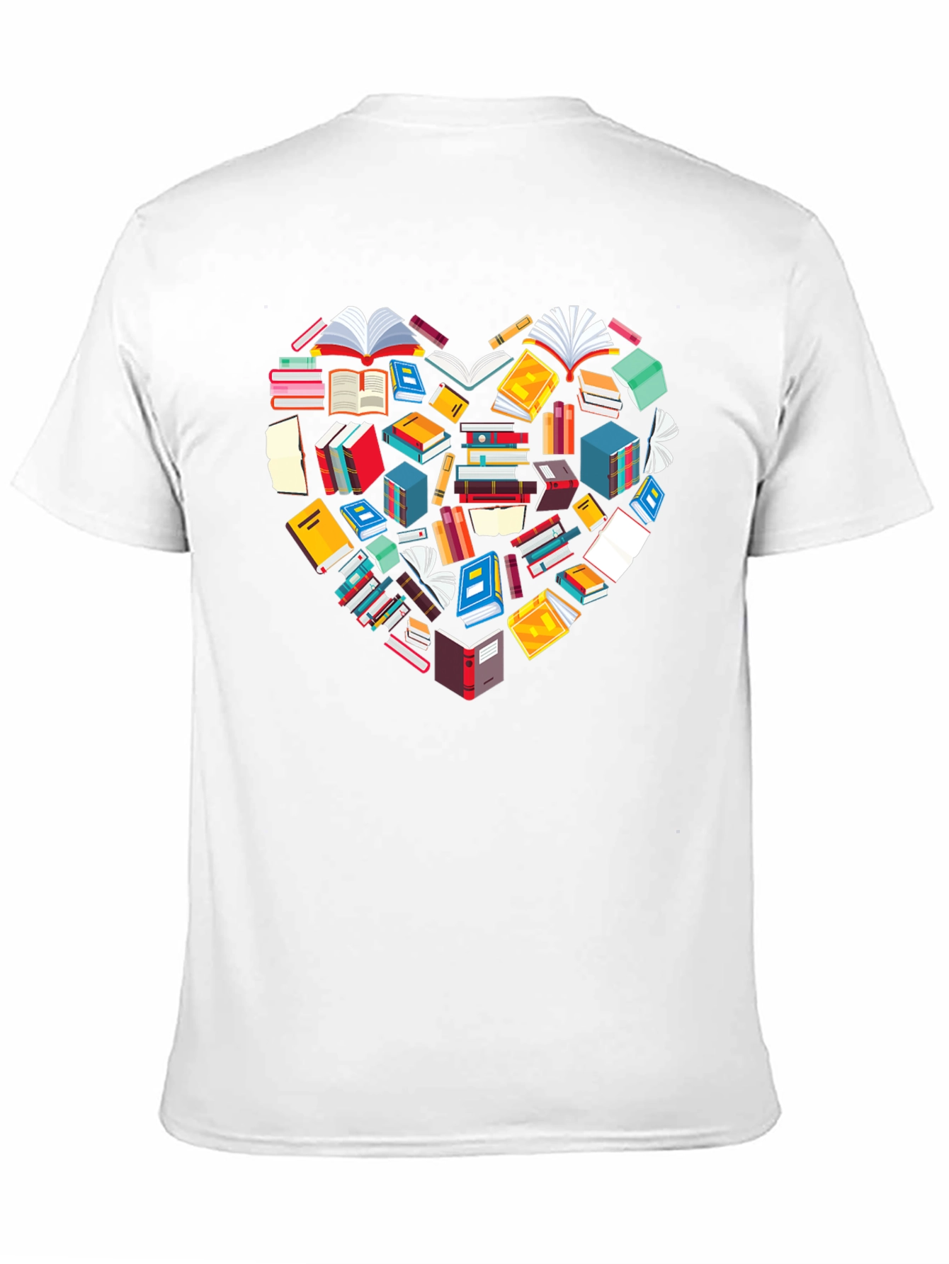 Book Lover Heart Graphic T-Shirt