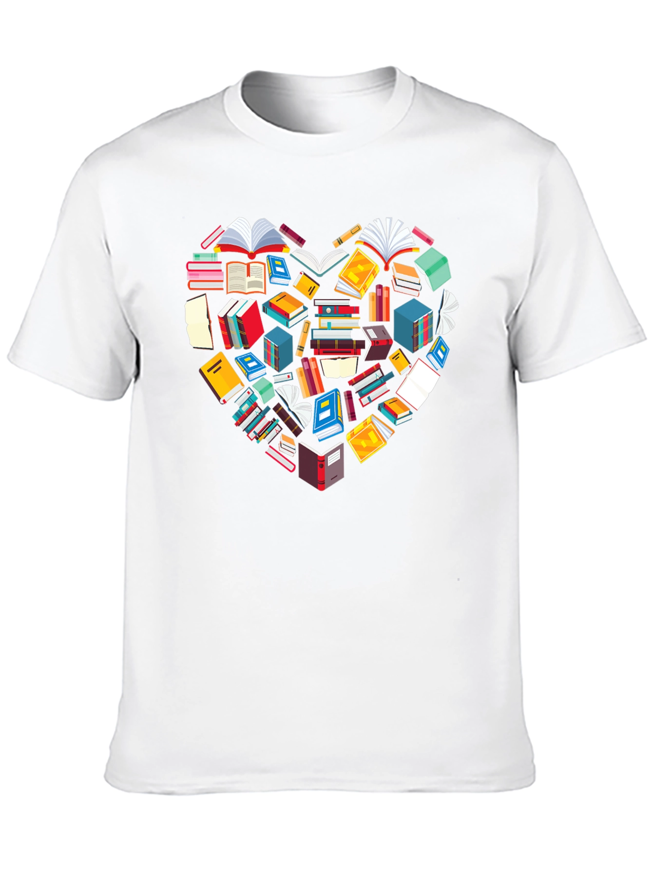Book Lover Heart Graphic T-Shirt