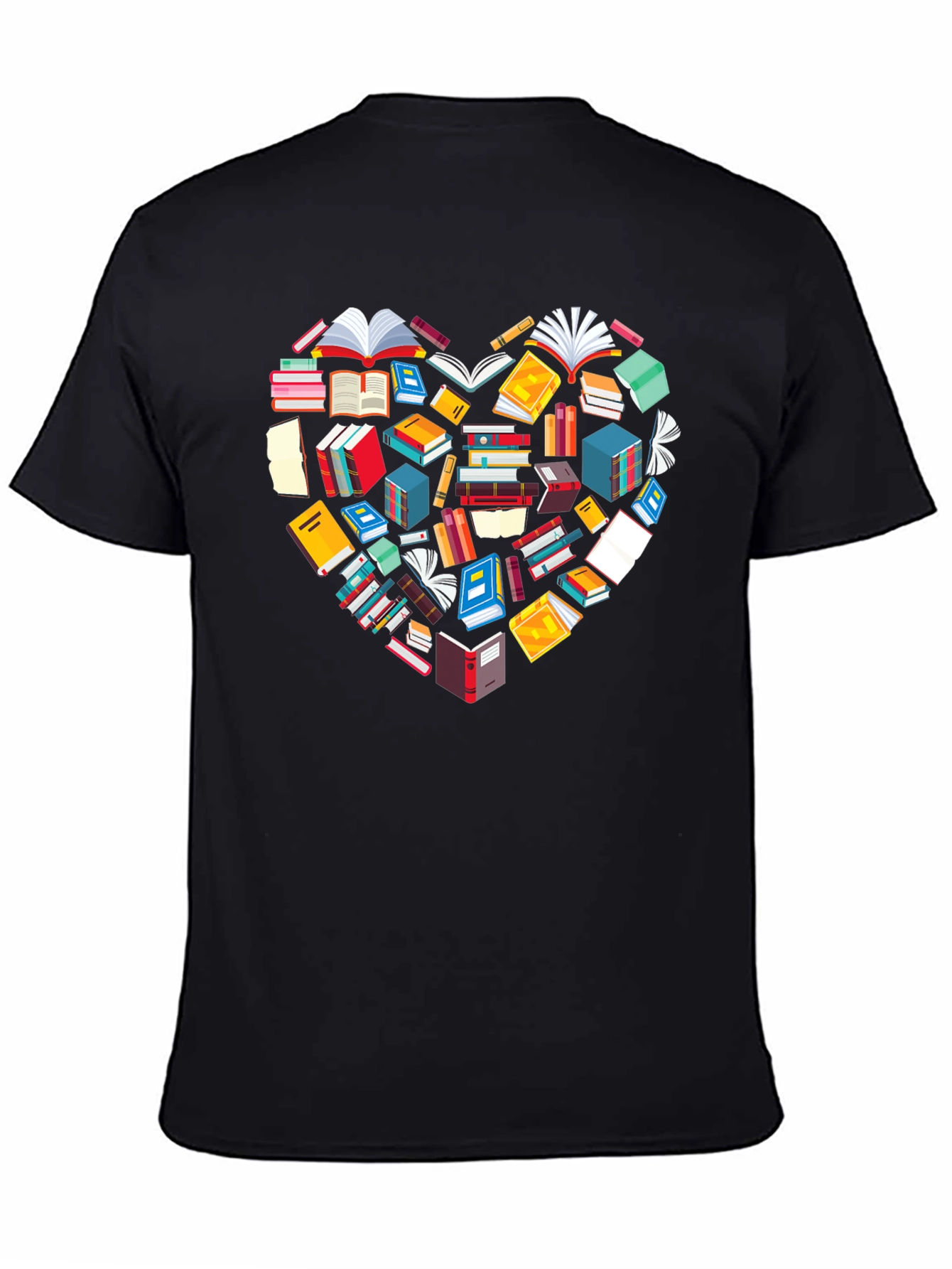 Book Lover Heart Graphic T-Shirt