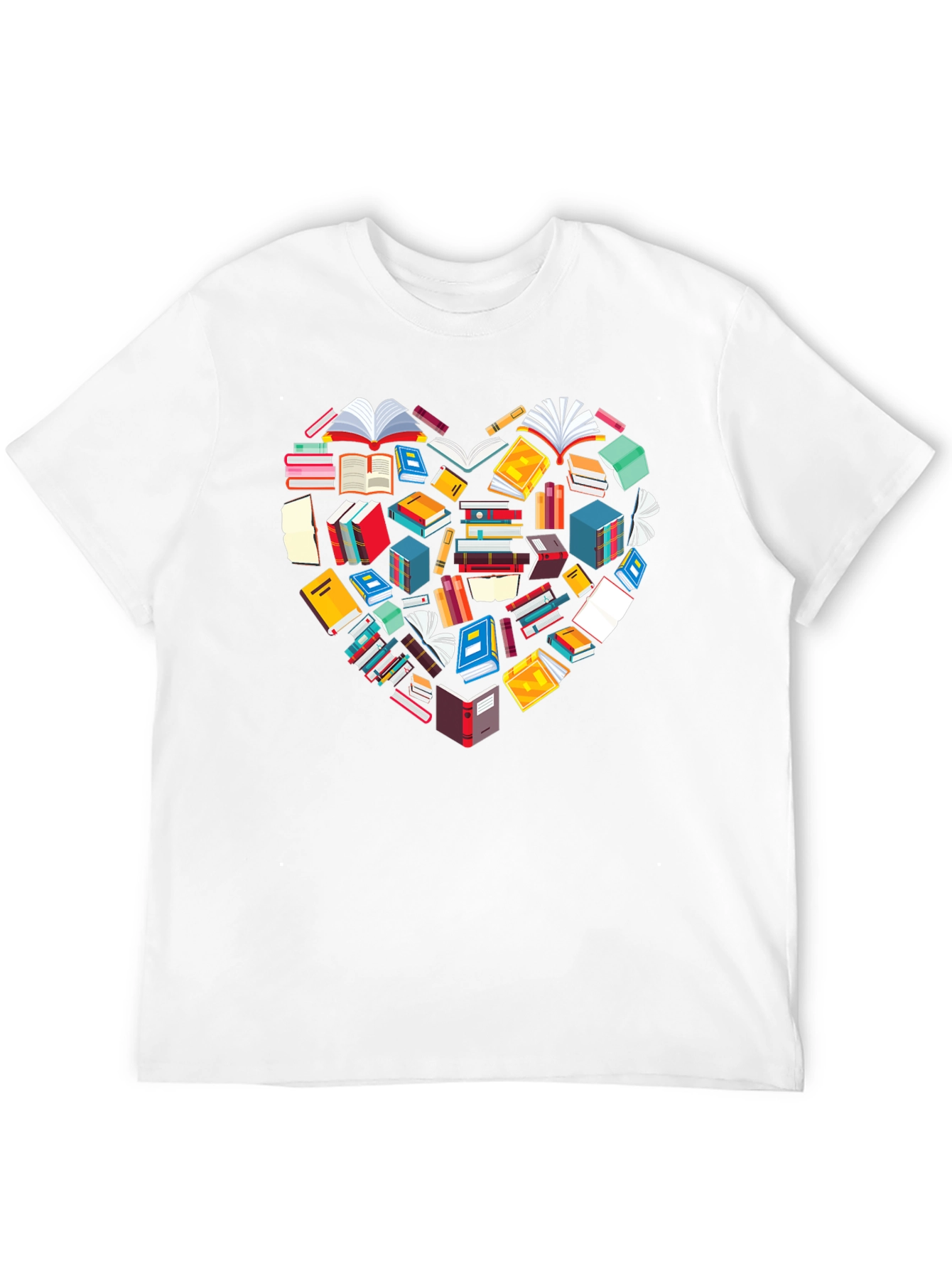 Book Lover Heart Graphic T-Shirt