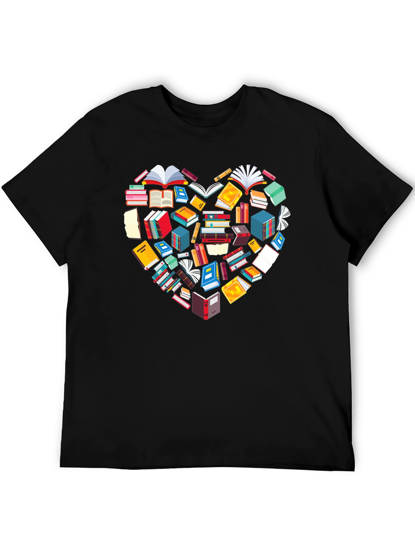 Book Lover Heart Graphic T-Shirt