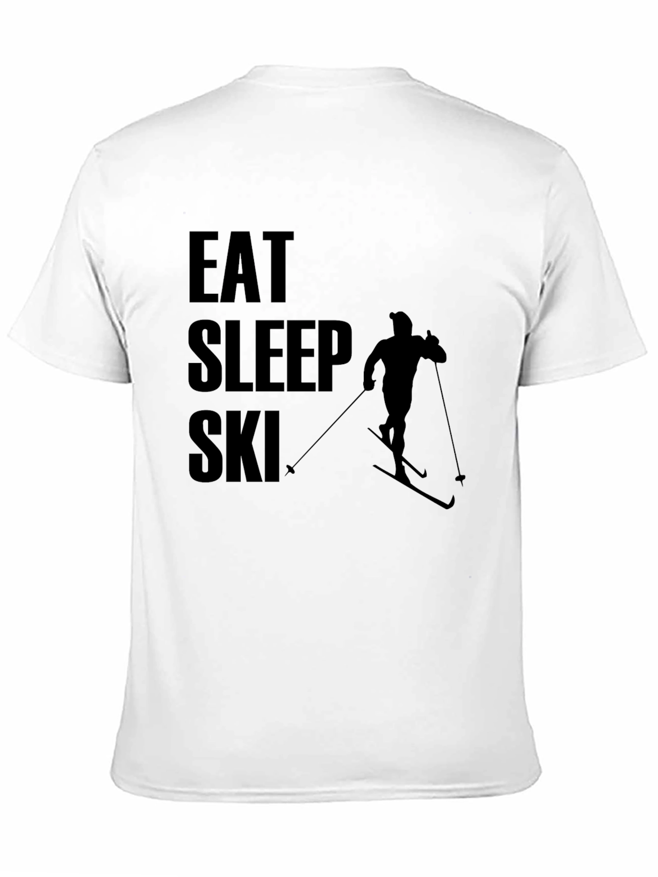 Eat Sleep Ski T-Shirt - Black Graphic Tee