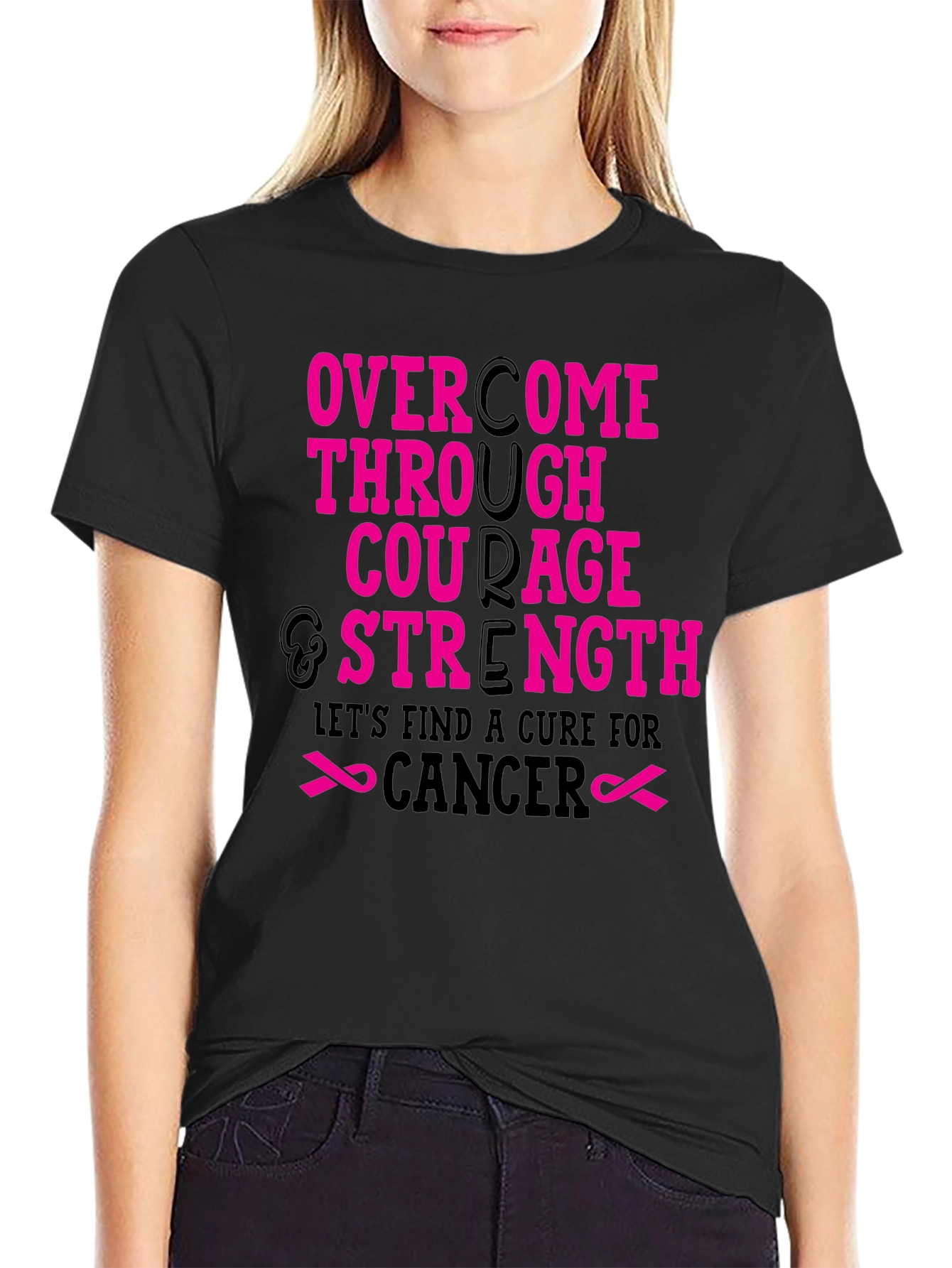 Courage & Strength Cancer Awareness T-Shirt