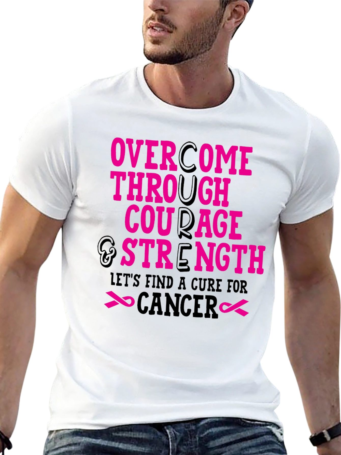 Courage & Strength Cancer Awareness T-Shirt