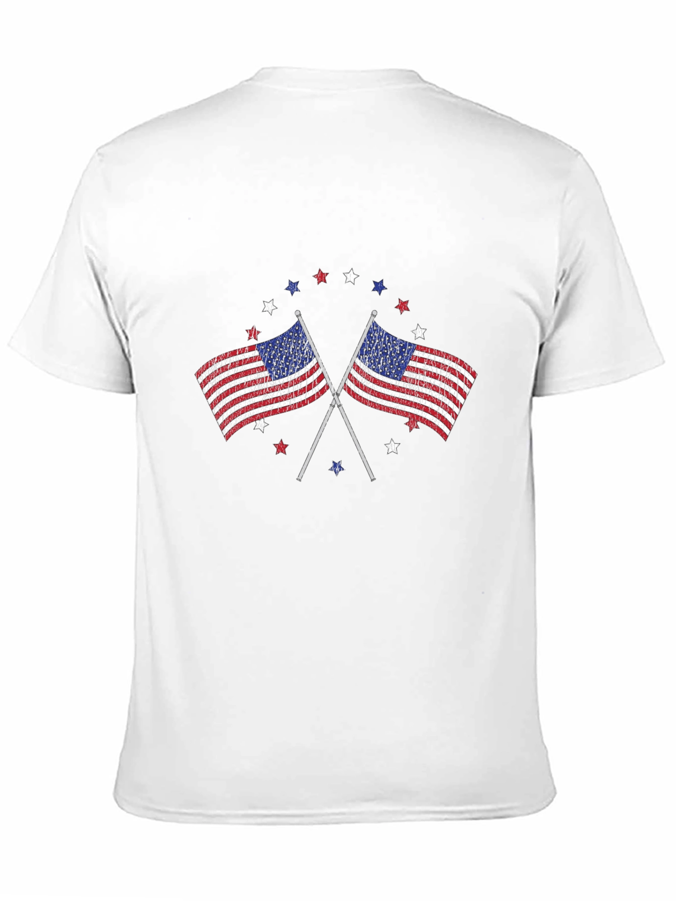 American Flag Graphic Print Mens T-Shirt