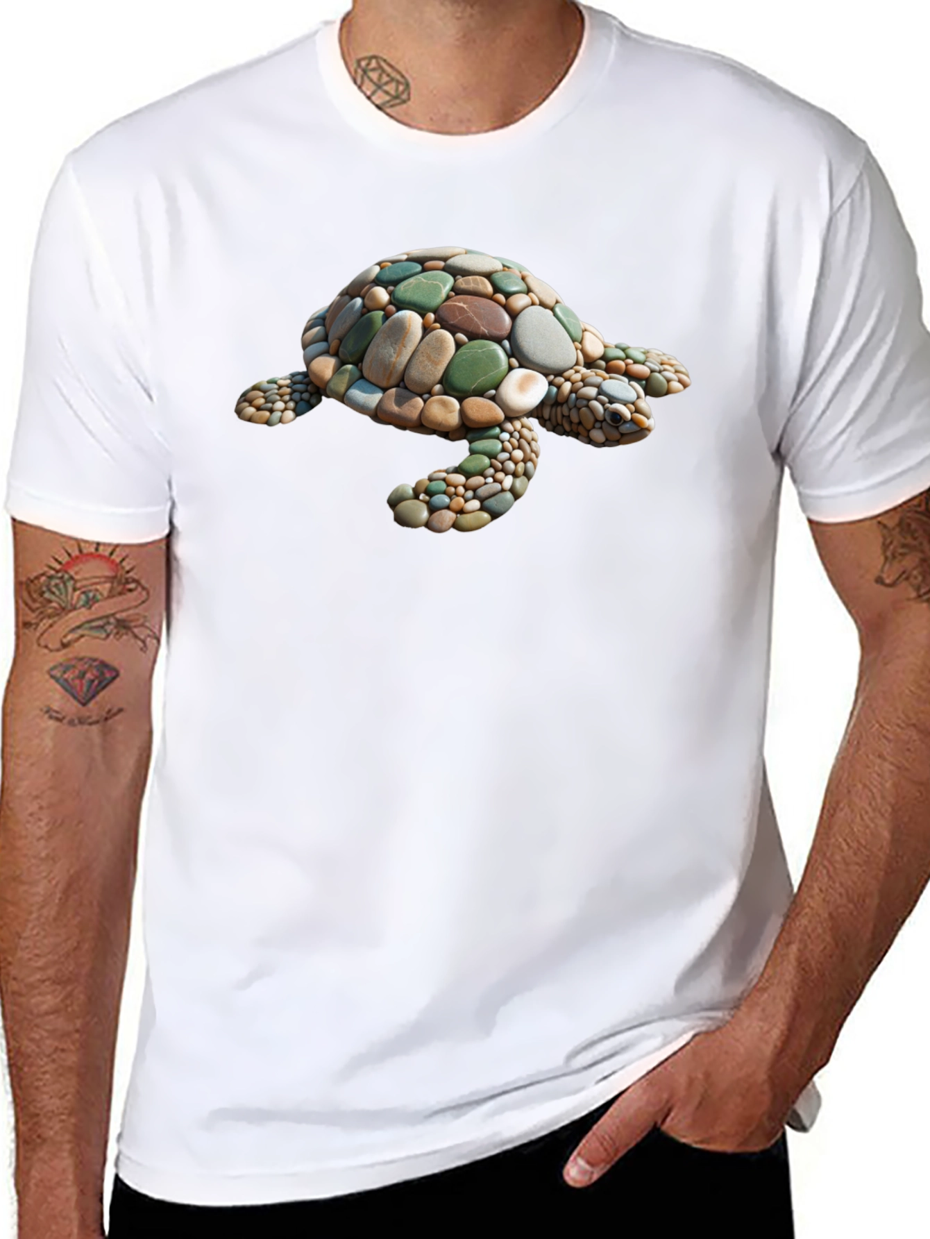 Turtle Rock Art Black T-Shirt