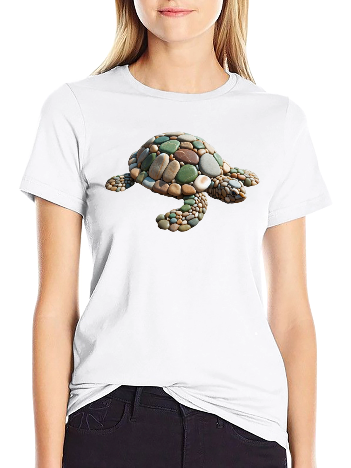 Turtle Rock Art Black T-Shirt