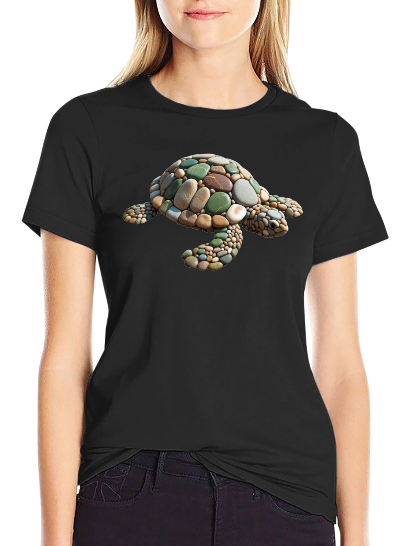 Turtle Rock Art Black T-Shirt