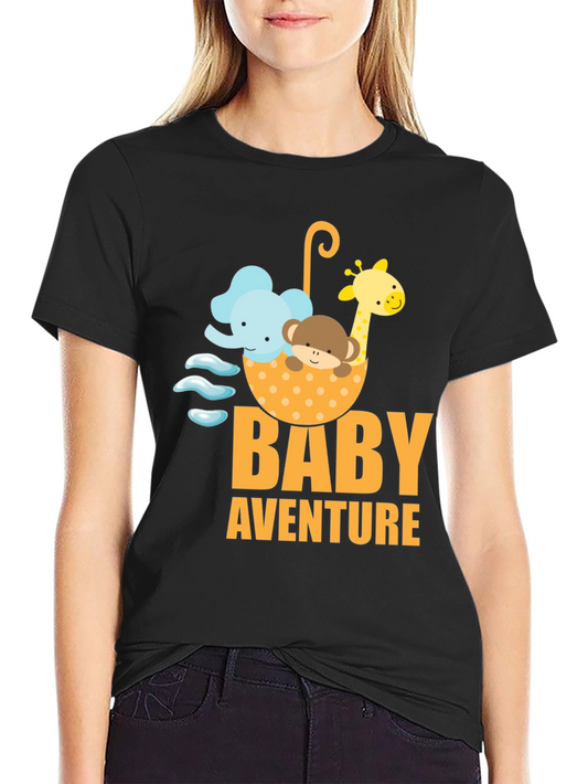 Baby Adventure Graphic Tee - Cute Cartoon Animals