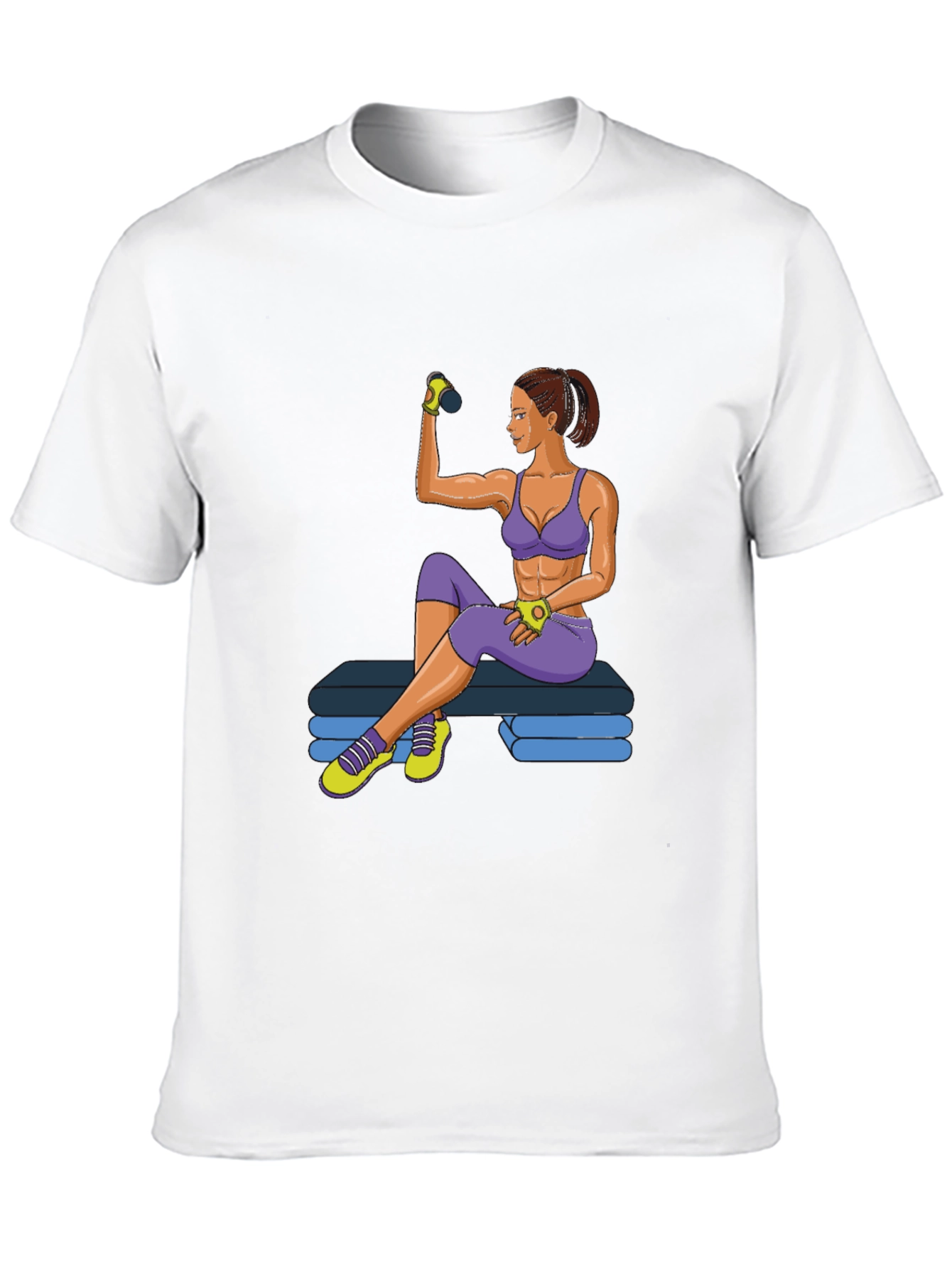 Fitness Girl Graphic T-Shirt - Gym Workout Apparel