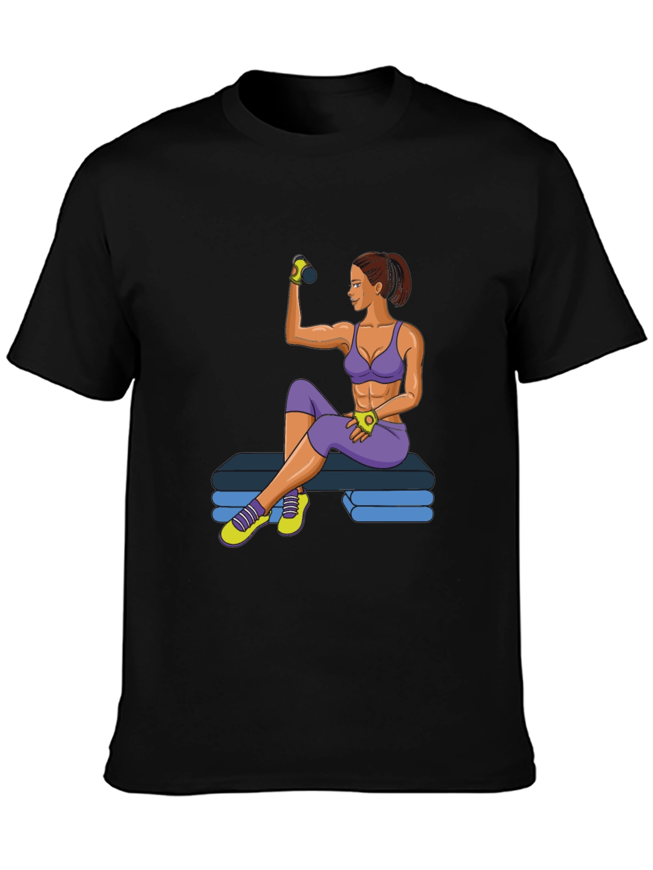 Fitness Girl Graphic T-Shirt - Gym Workout Apparel