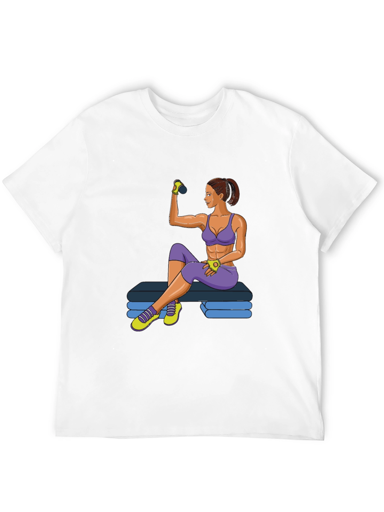Fitness Girl Graphic T-Shirt - Gym Workout Apparel