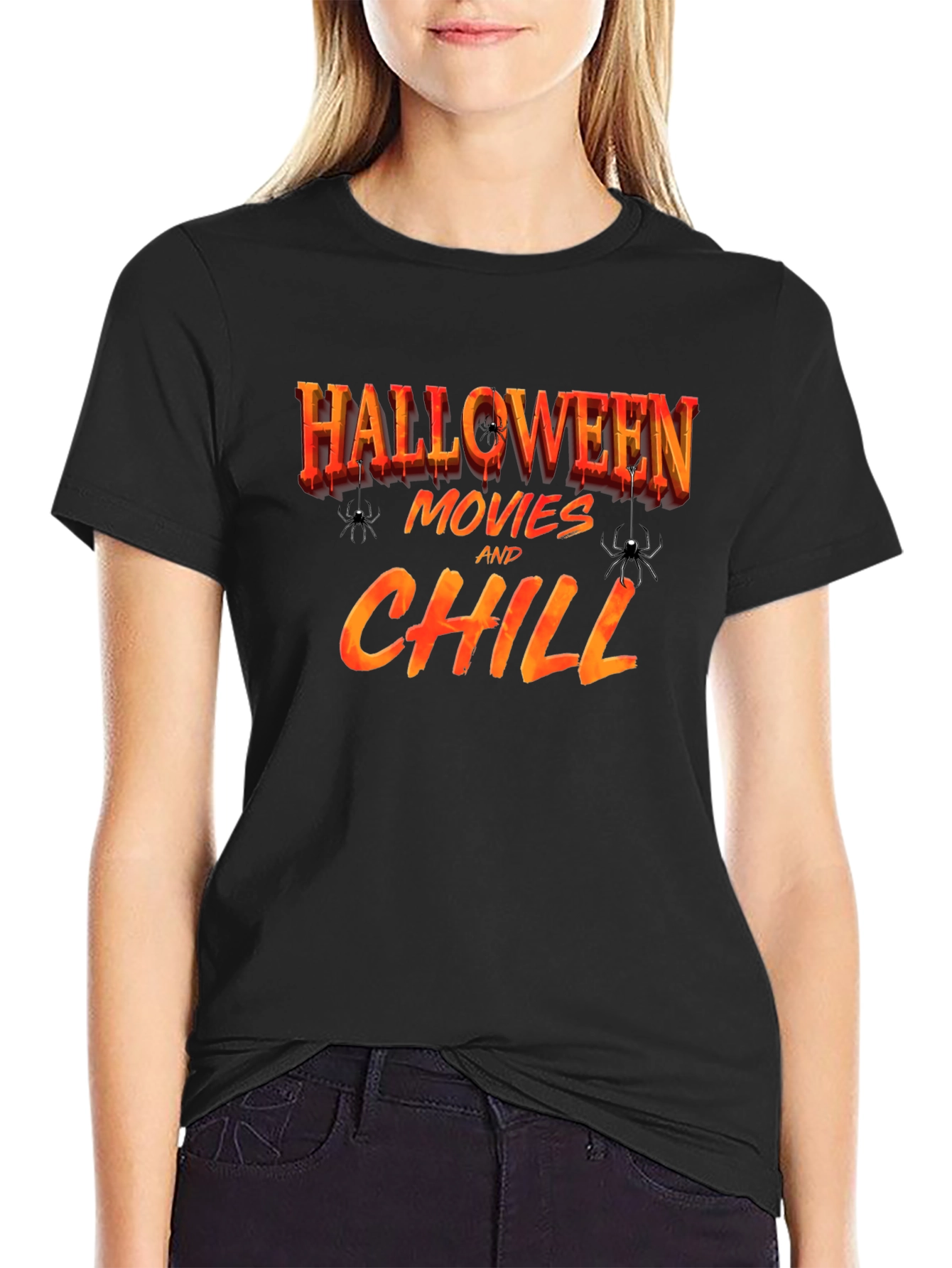 Halloween Movies & Chill T-Shirt - Spooky Season Tee