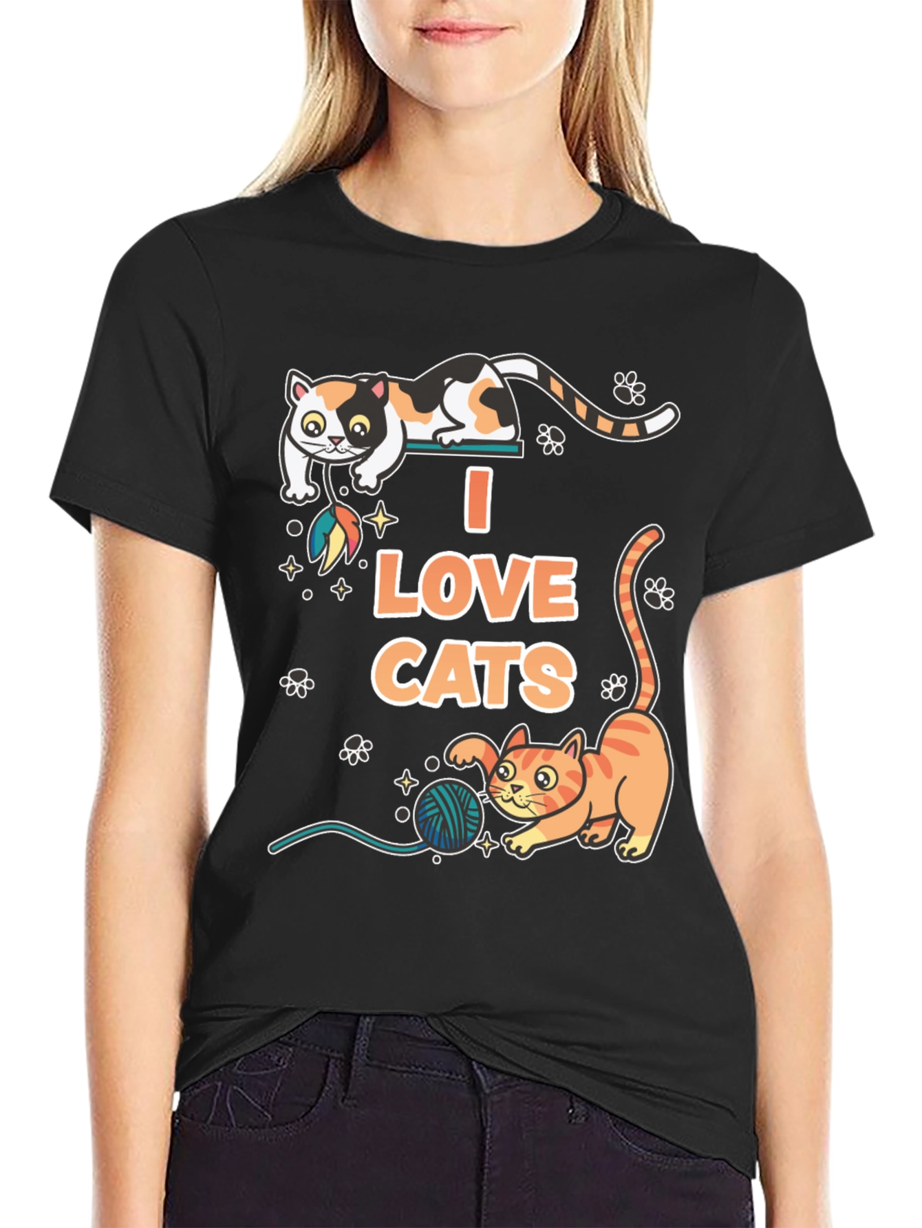 I Love Cats Graphic T-Shirt