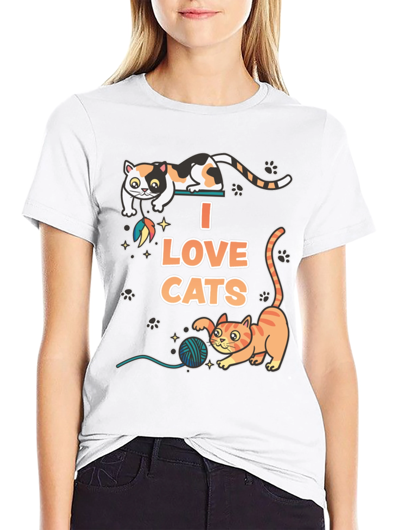 I Love Cats Graphic T-Shirt