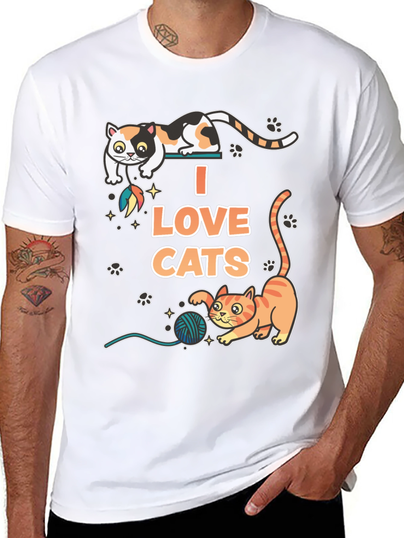 I Love Cats Graphic T-Shirt
