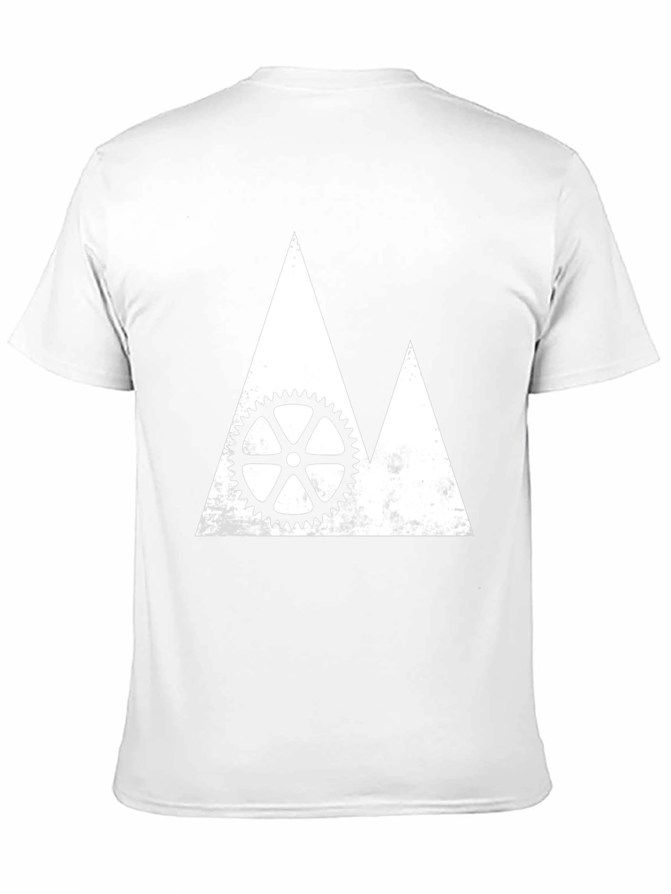 Mountain Bike Gear Graphic Tee - Black Cotton Shirt