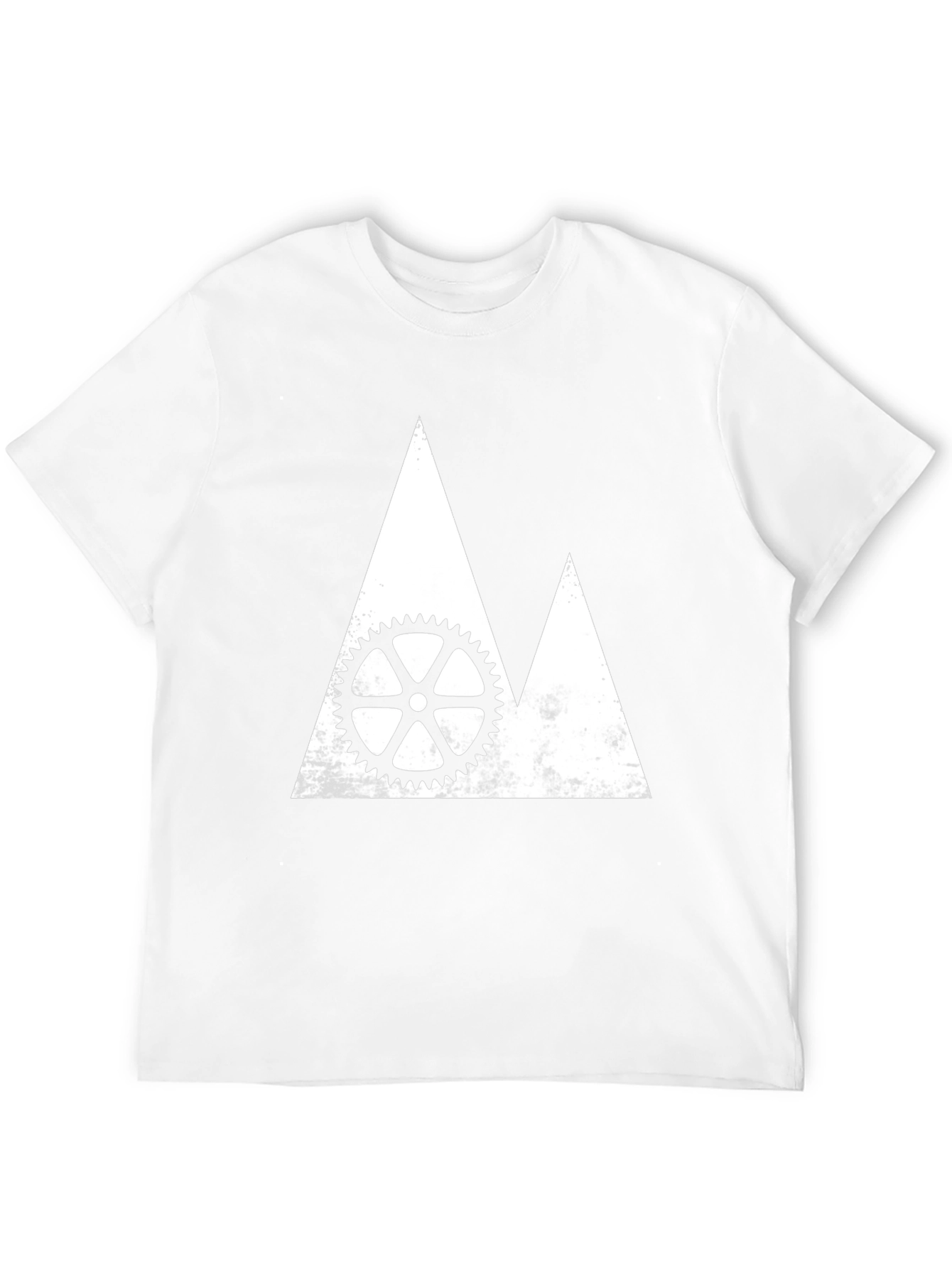 Mountain Bike Gear Graphic Tee - Black Cotton Shirt