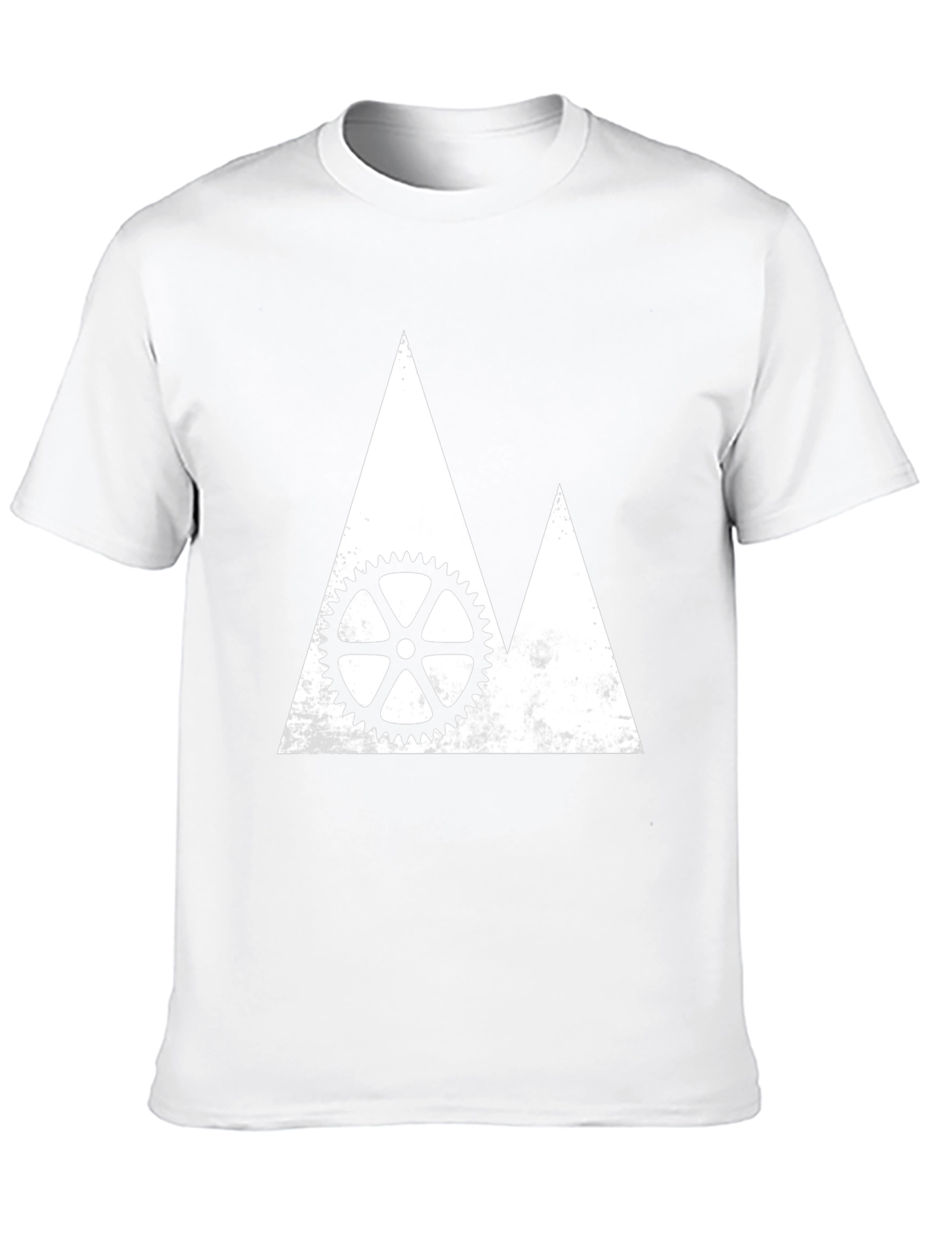 Mountain Bike Gear Graphic Tee - Black Cotton Shirt