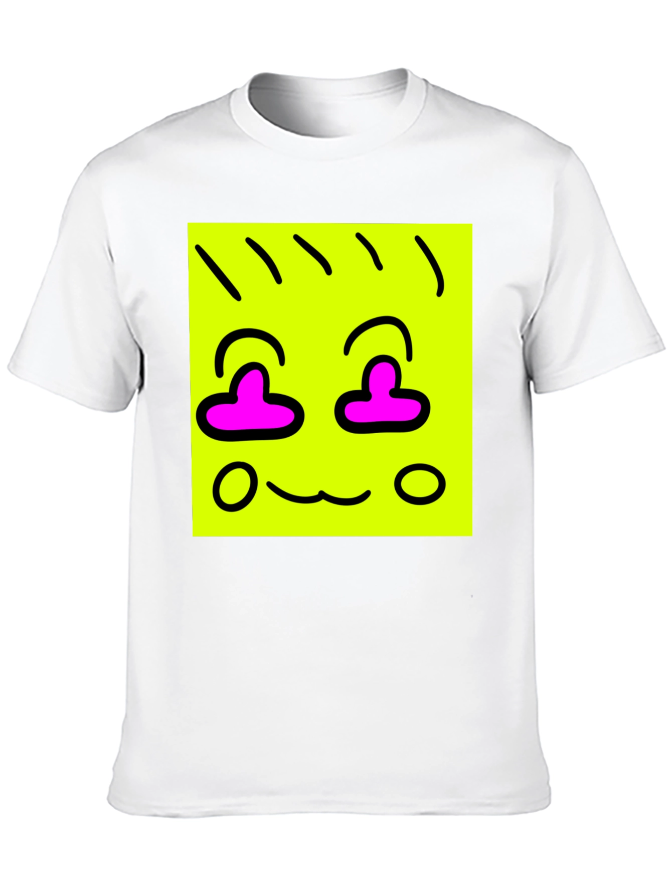 Funky Face Graphic Tee - Black Cotton Blend