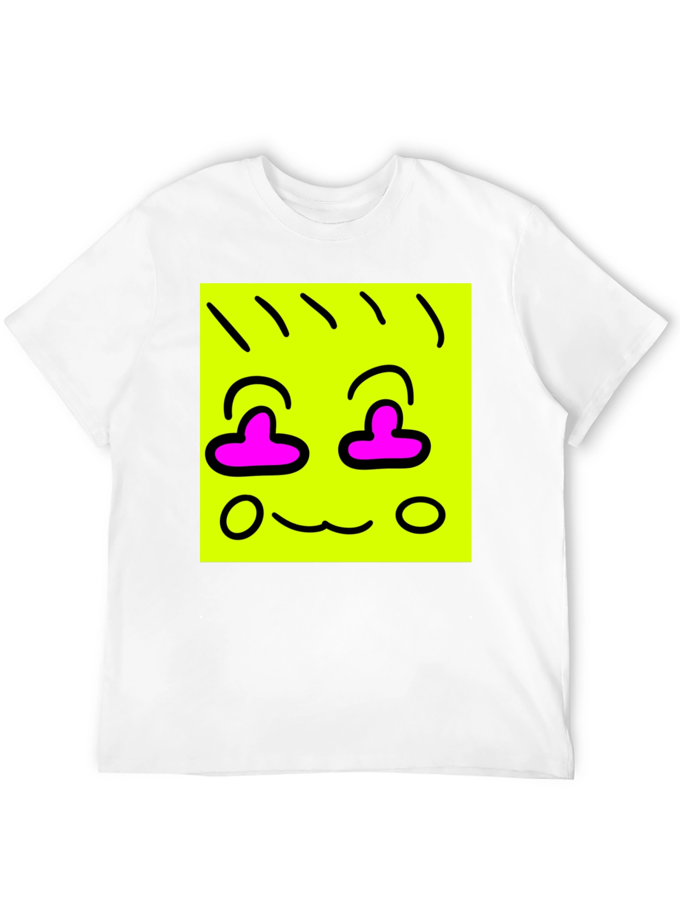 Funky Face Graphic Tee - Black Cotton Blend