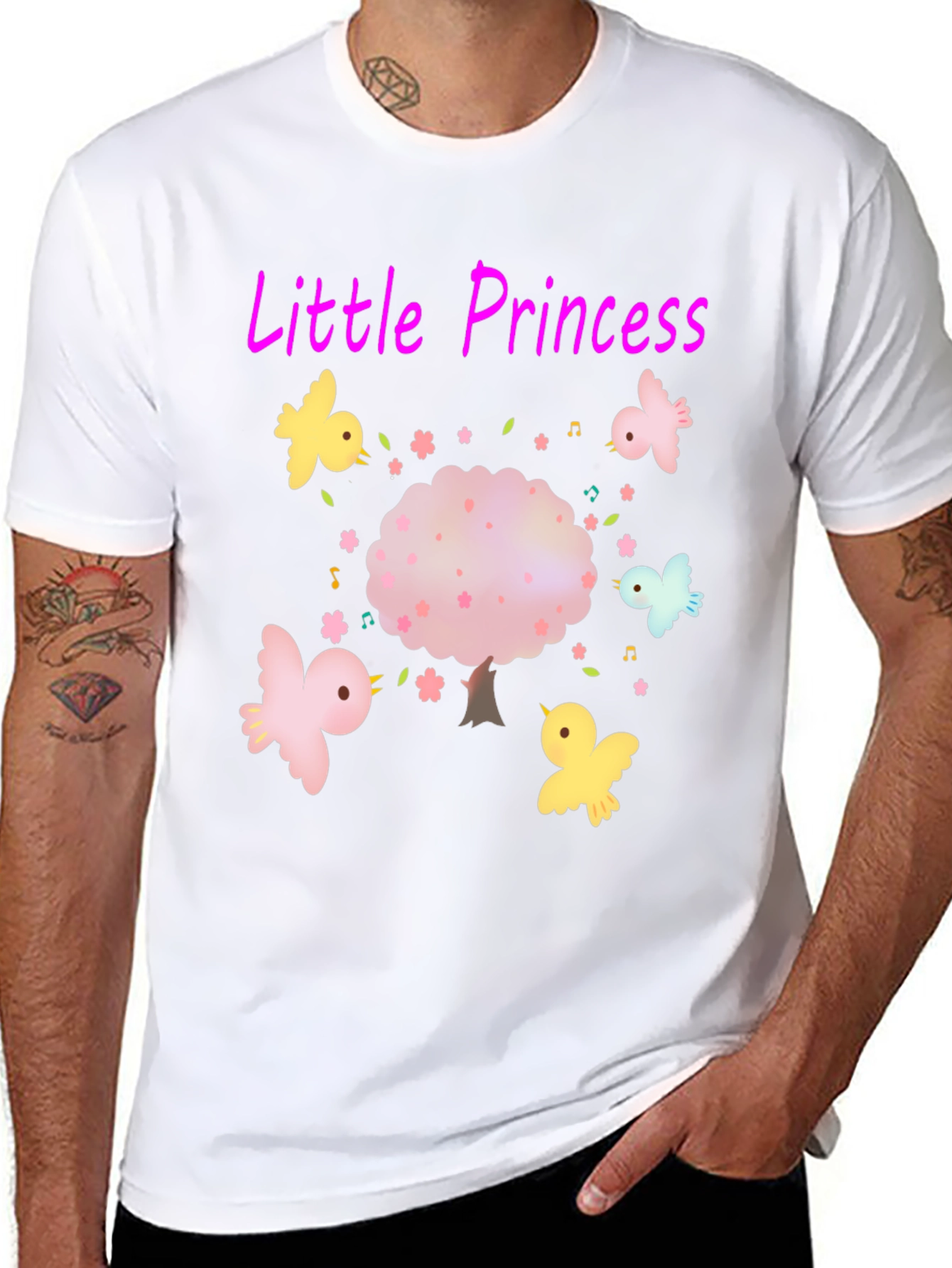 Little Princess Tee - Cute Bird Tree Design