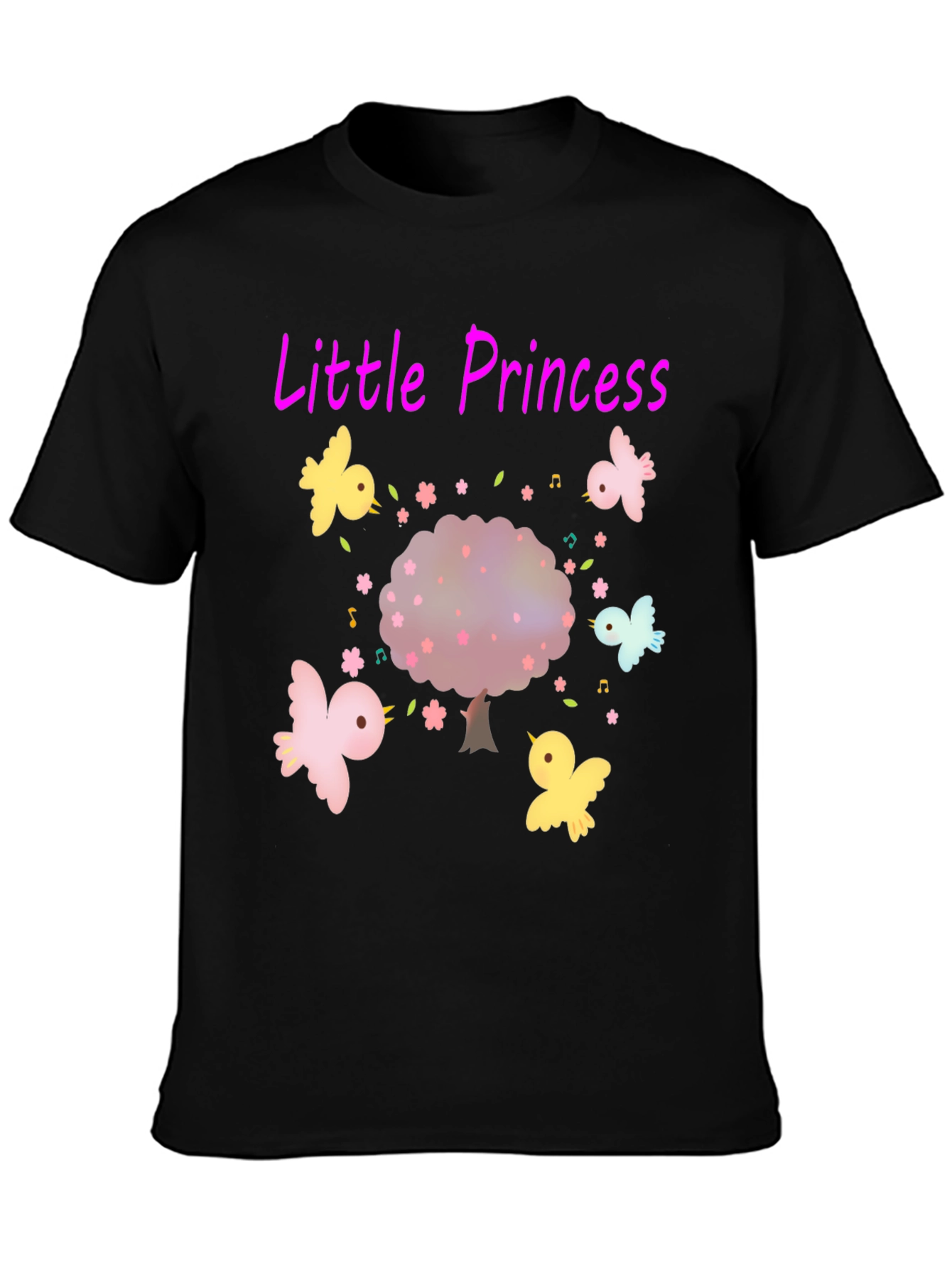 Little Princess Tee - Cute Bird Tree Design