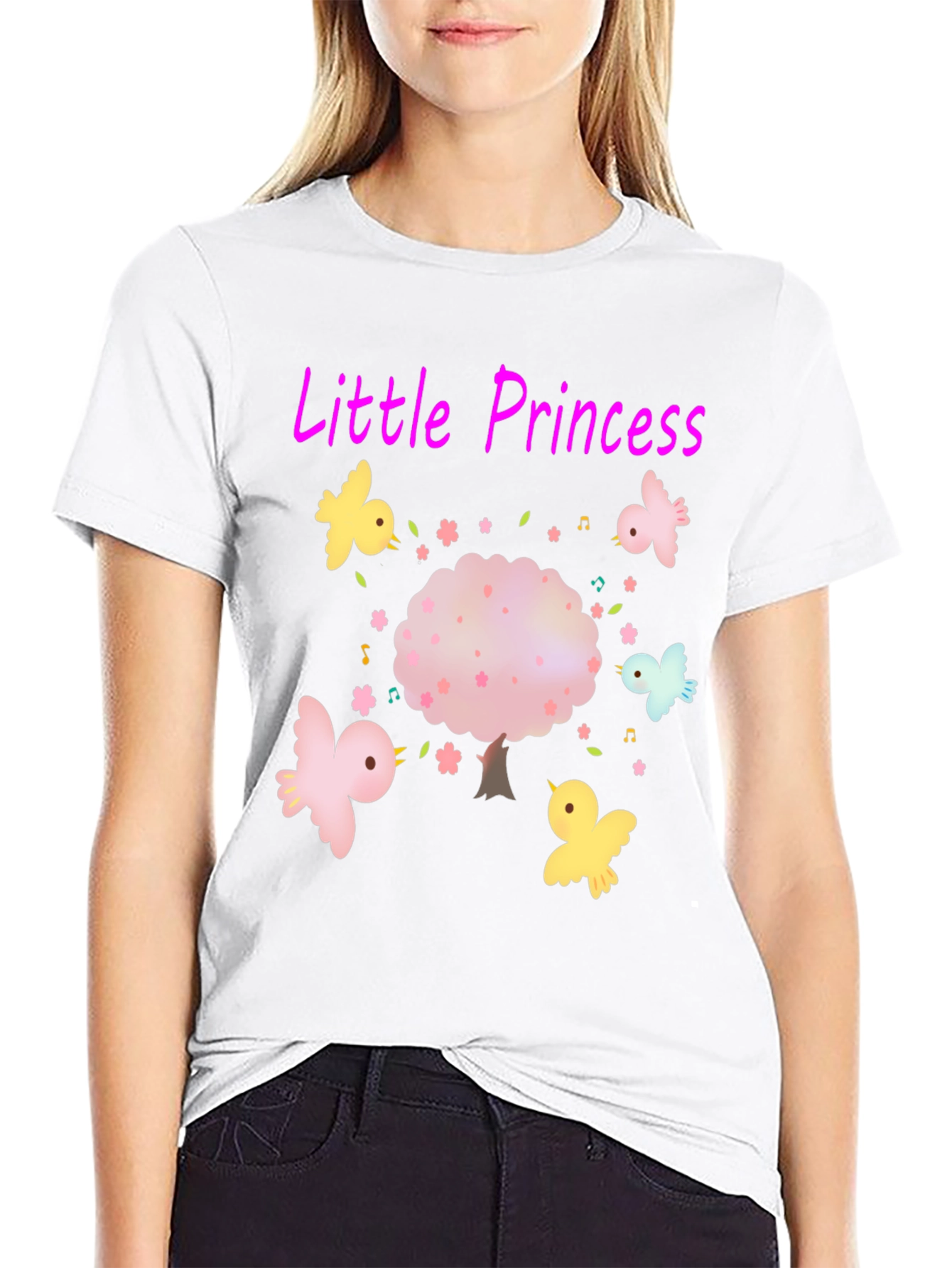 Little Princess Tee - Cute Bird Tree Design