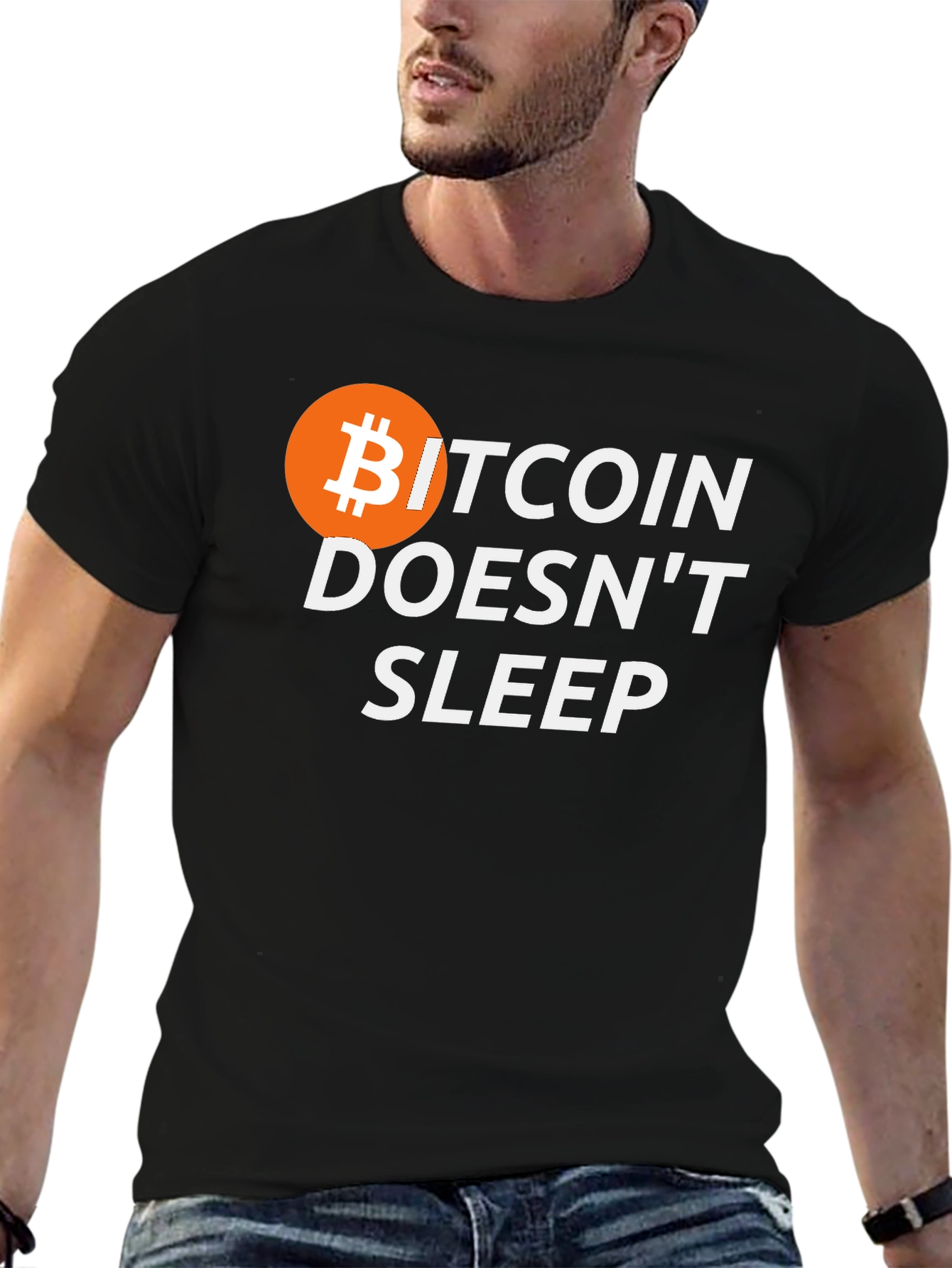 Bitcoin Doesnt Sleep Graphic T-Shirt