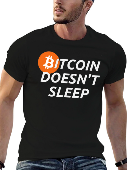 Bitcoin Doesnt Sleep Graphic T-Shirt