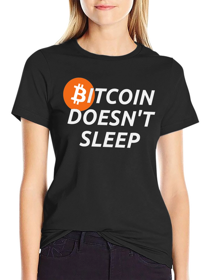 Bitcoin Doesnt Sleep Graphic T-Shirt