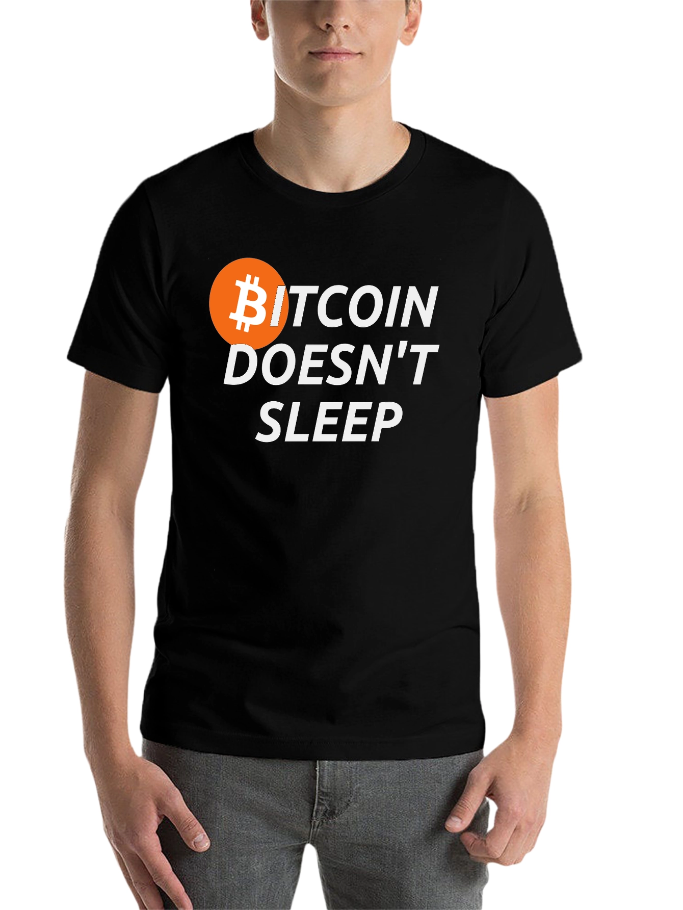 Bitcoin Doesnt Sleep Graphic T-Shirt